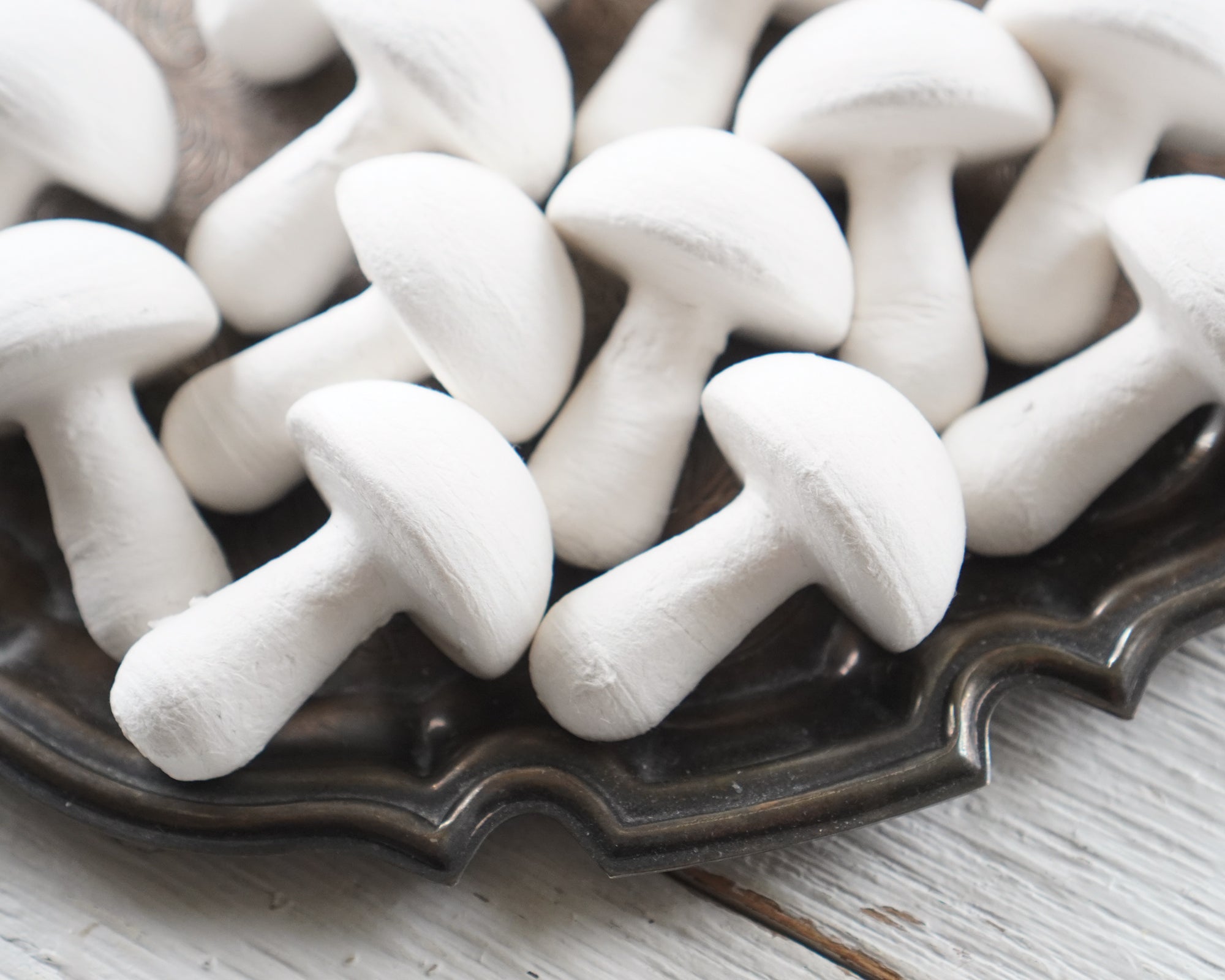 Tall Toadstools - Large Spun Cotton Mushrooms 50 x 35mm, 12 Pcs.