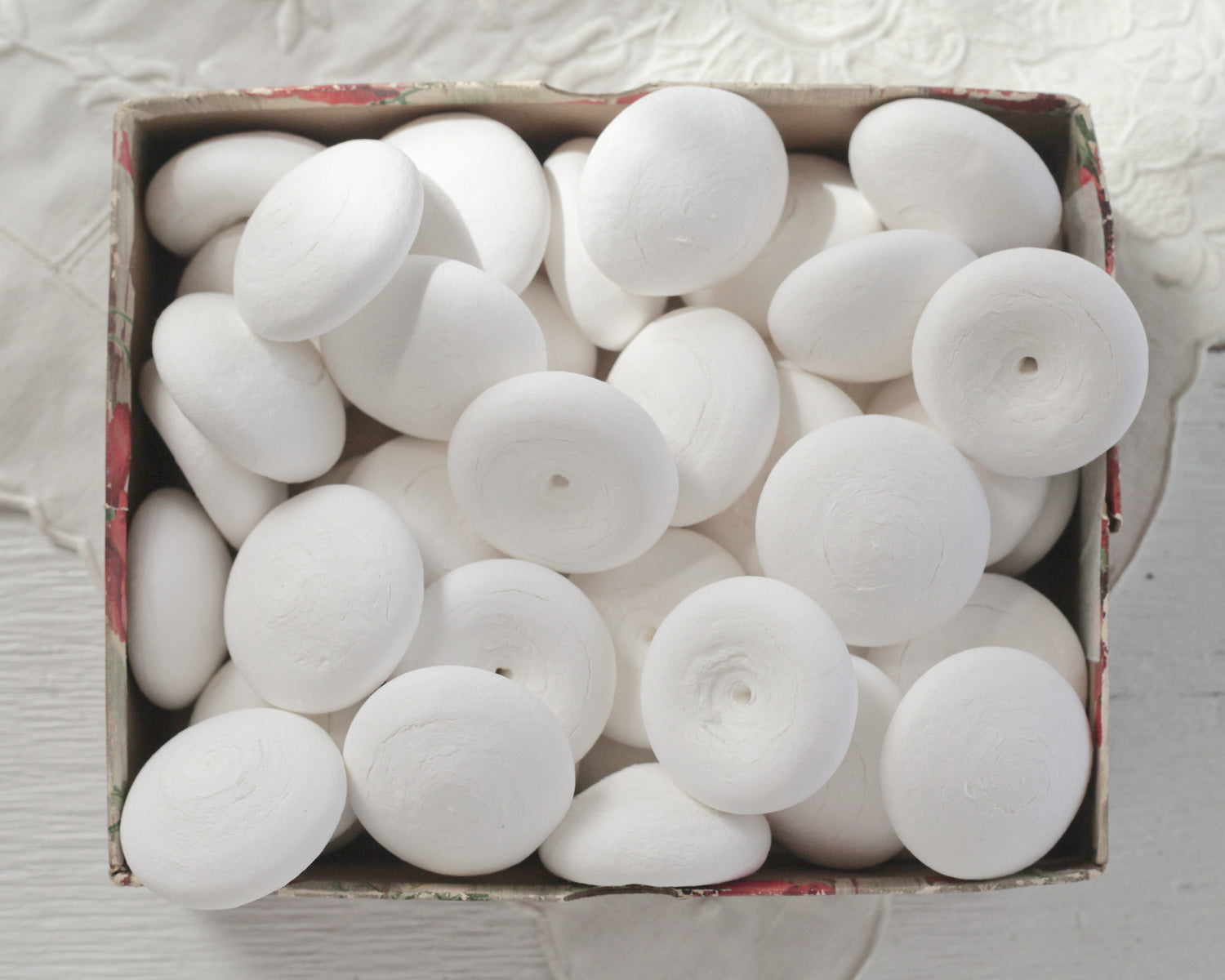 spun cotton mushroom caps