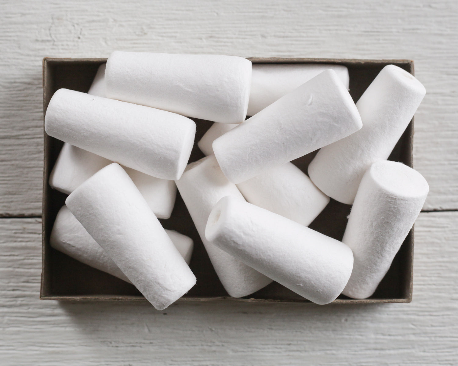 Large Spun Cotton Stoppers - 54mm Tapered Peg / Plug Craft Shapes, 5 Pcs.