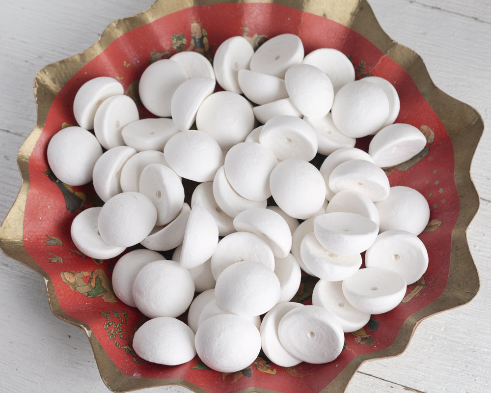 Spun Cotton Mushroom Caps - 40mm Spun Cotton Shapes