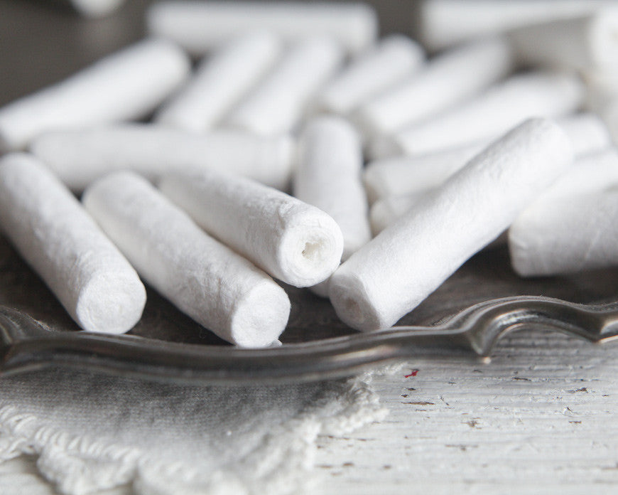 Spun Cotton Pegs - 1 3/4 Inch Miniature Candle Craft Shapes, 8 Pcs.