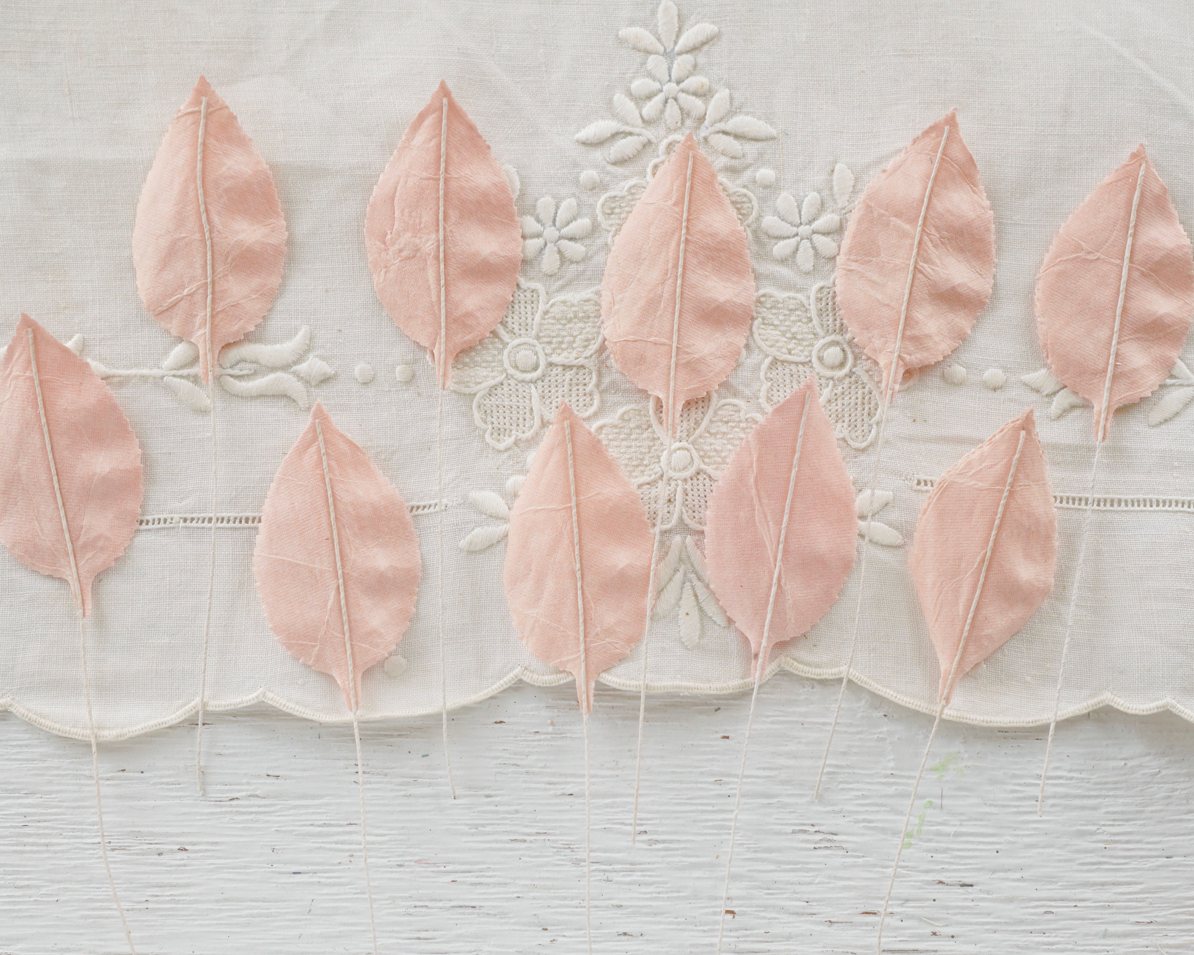 Pink Velvet Leaves, Large, 10 Pcs.