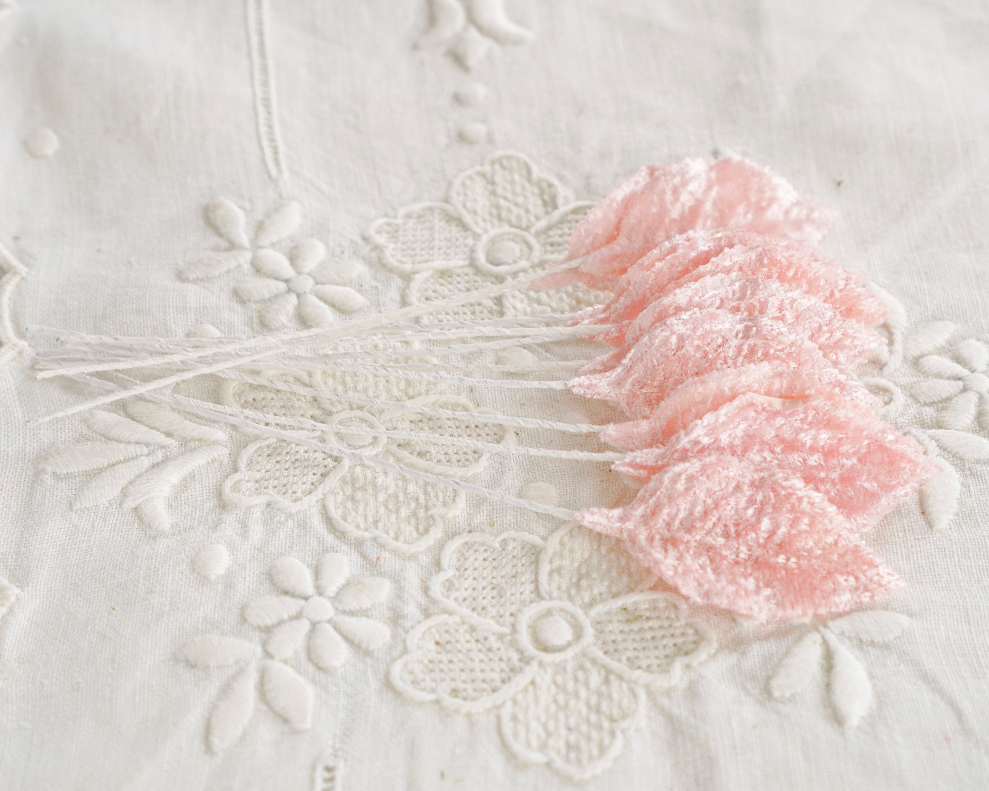 Pink Velvet Leaves, Small, 10 Pcs.