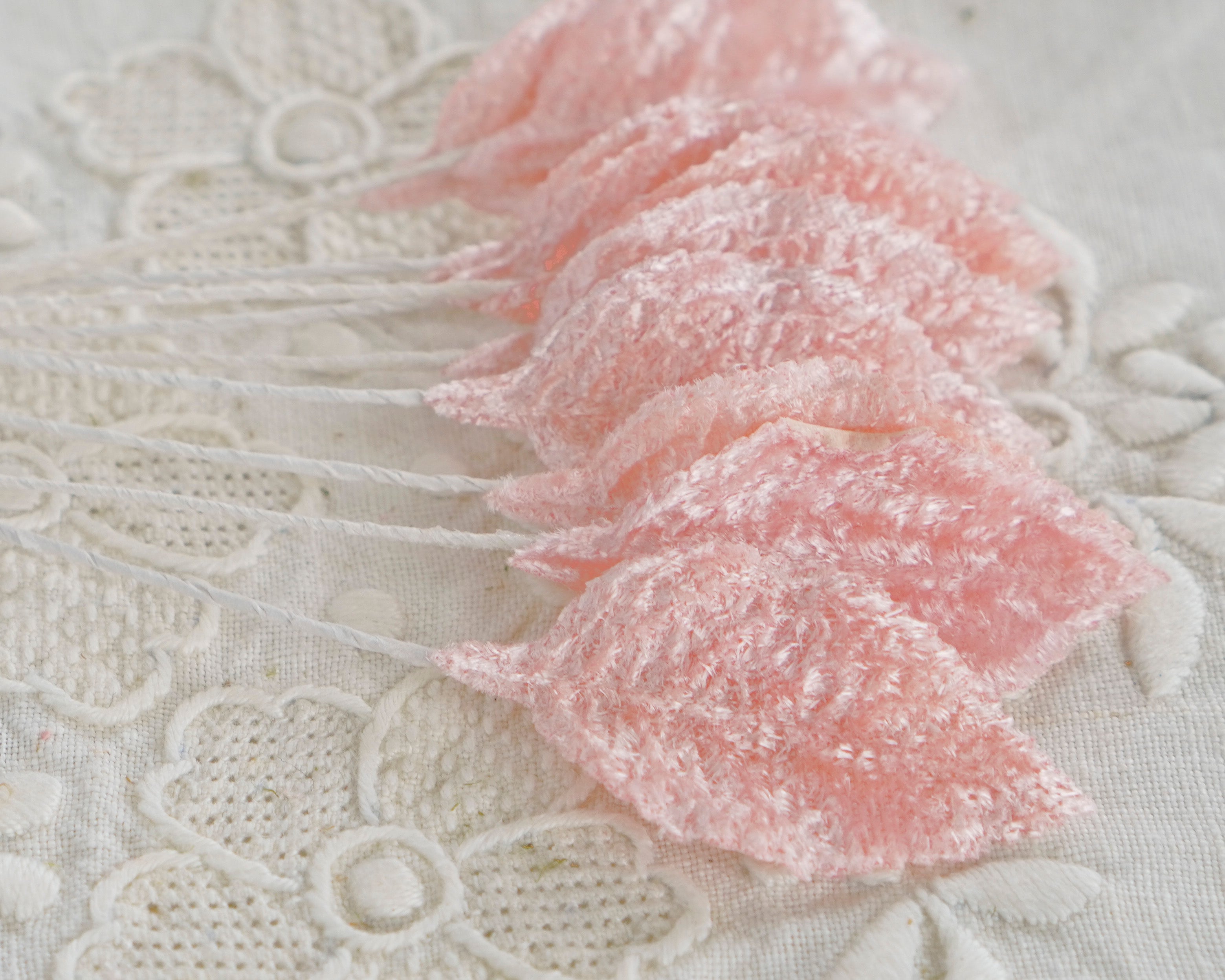 Pink Velvet Leaves, Small, 10 Pcs.