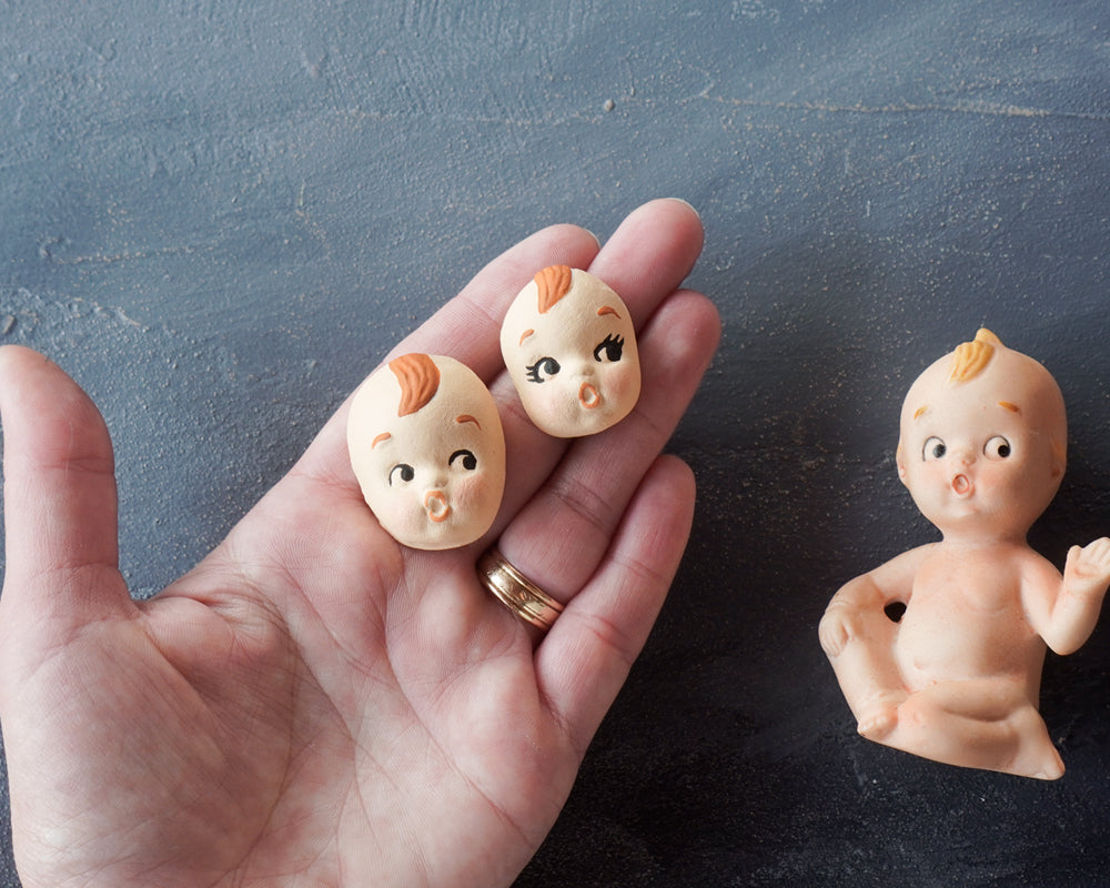 Making Clay Doll Faces from a Vintage Figurine