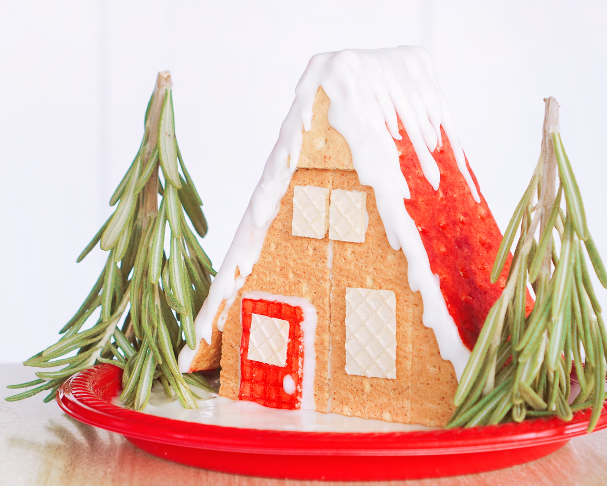 No Bake Gingerbread House: Make a Graham Cracker A-Frame Cabin!