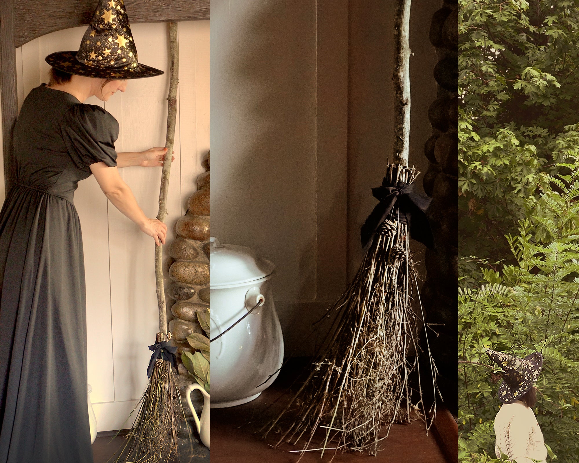 How to Make a Foraged Witch Broom for Halloween