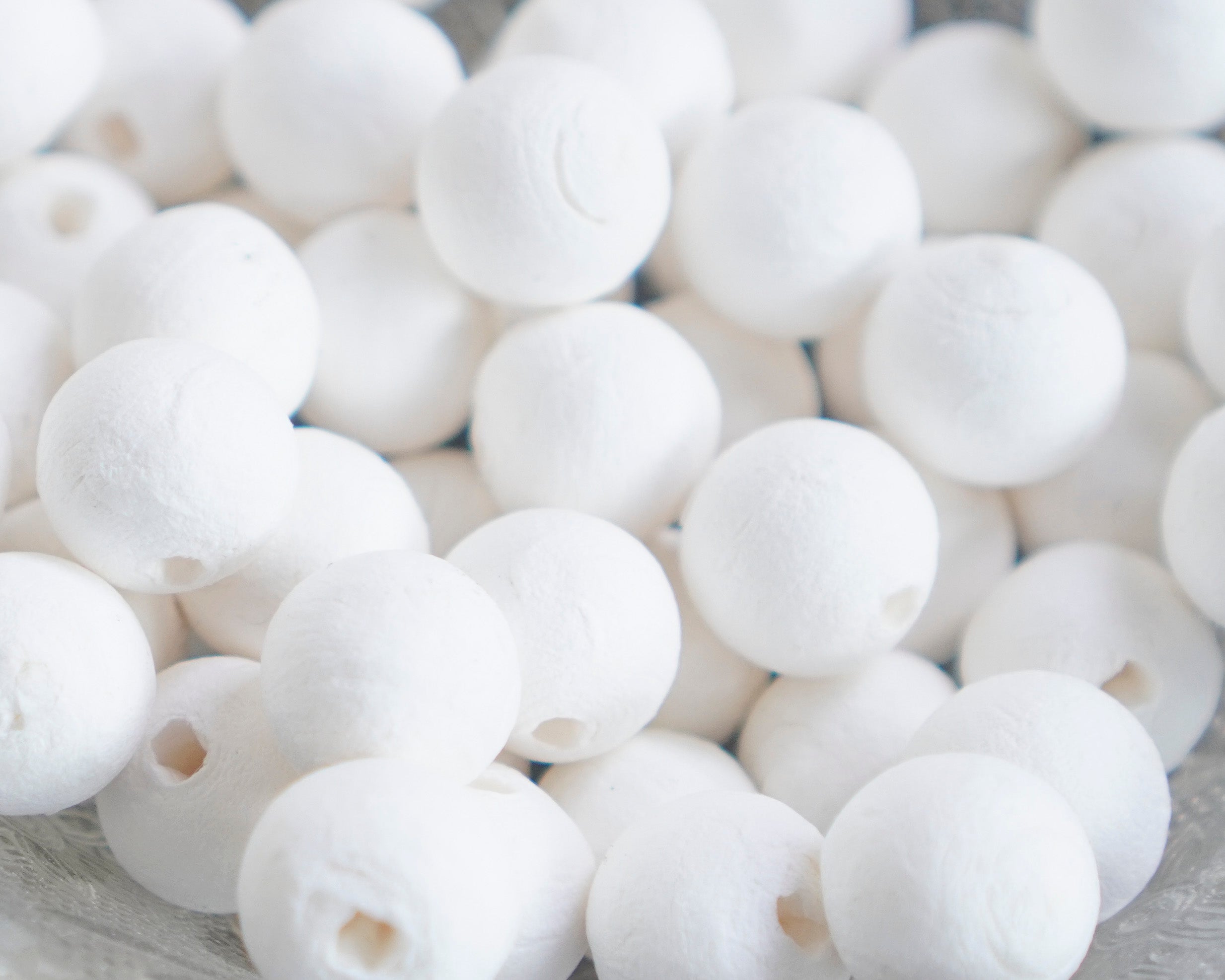 14mm Spun Cotton Balls, 50 Pcs.