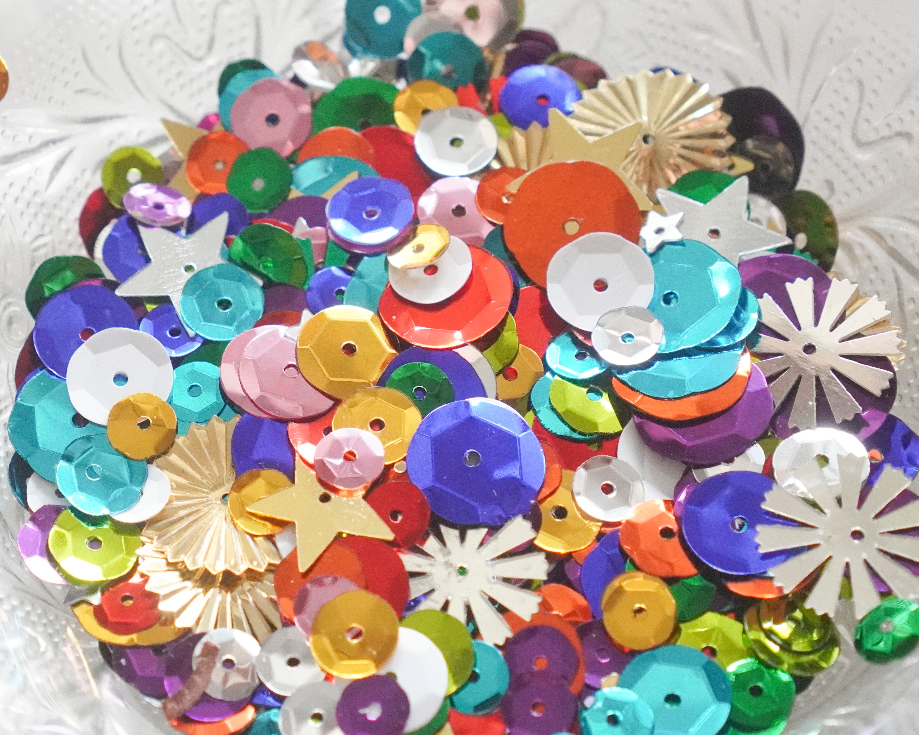 Retro Sequins and Spangles - Multi Color Novelty Mix, 1/2 Cup