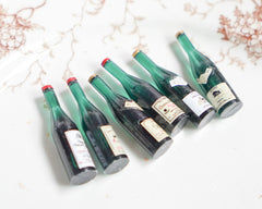 Miniature Wine Bottles - Tiny Dollhouse 1:12 Scale Bottle Minis, 6 Pcs.