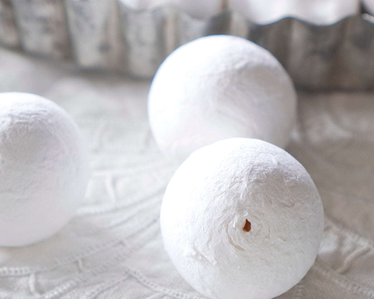 35mm Spun Cotton Balls, German Spun Cotton Craft Shapes, 12 Pcs.