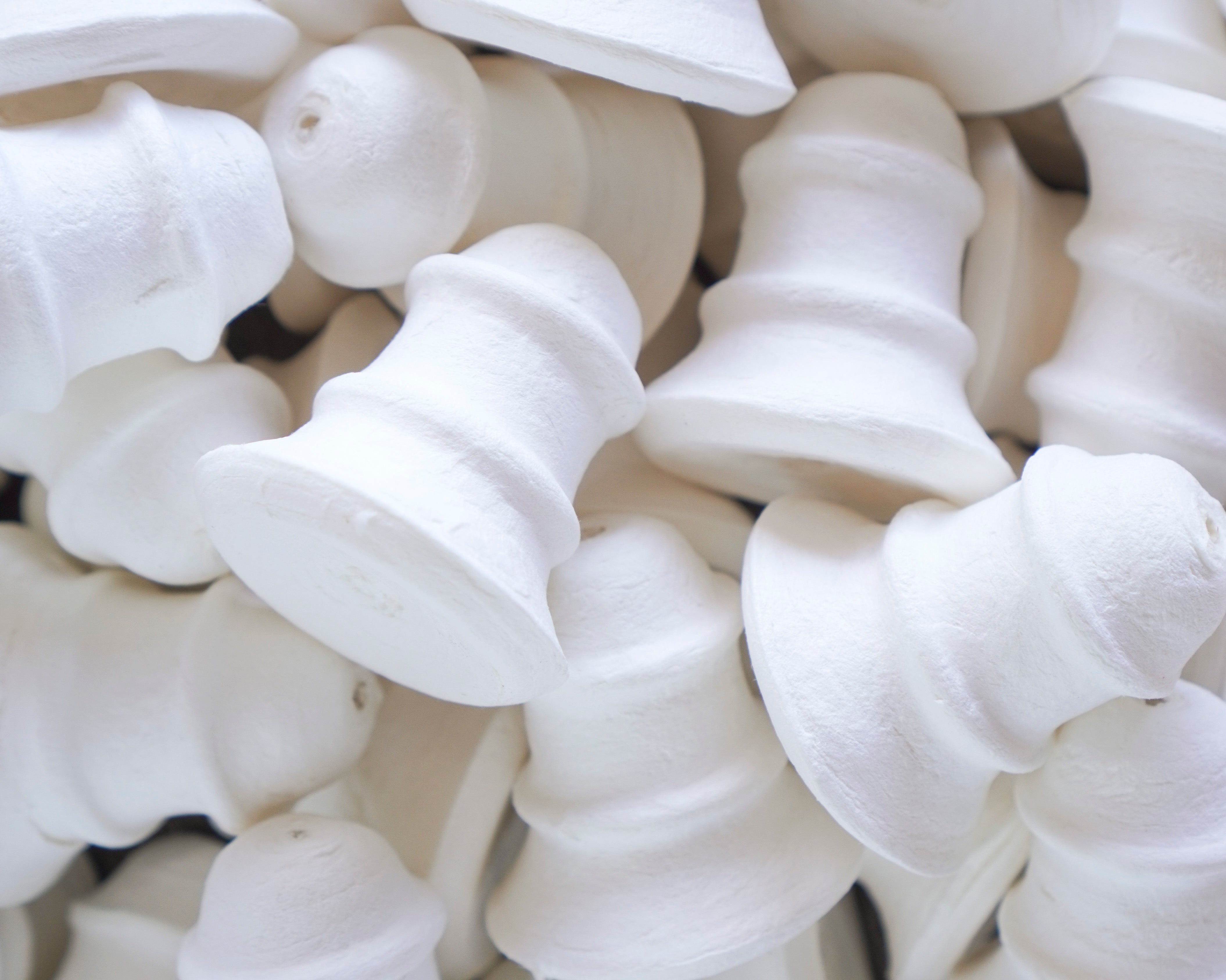 Spun Cotton Bells - 40mm Retro Striped Bell Craft Shapes, 12 Pcs.