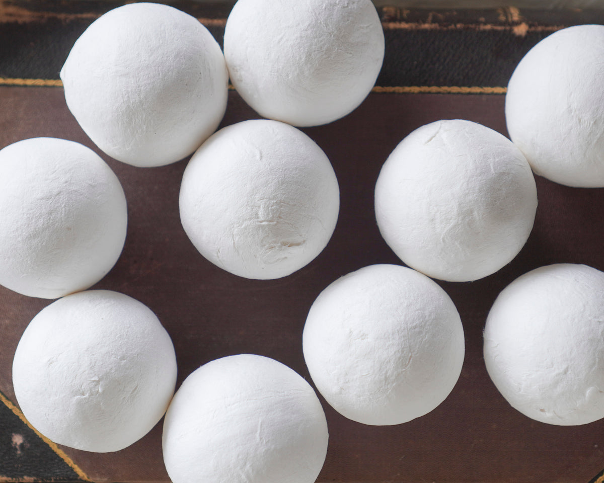 50mm Spun Cotton Balls, German Spun Cotton Craft Shapes, 10 Pcs.