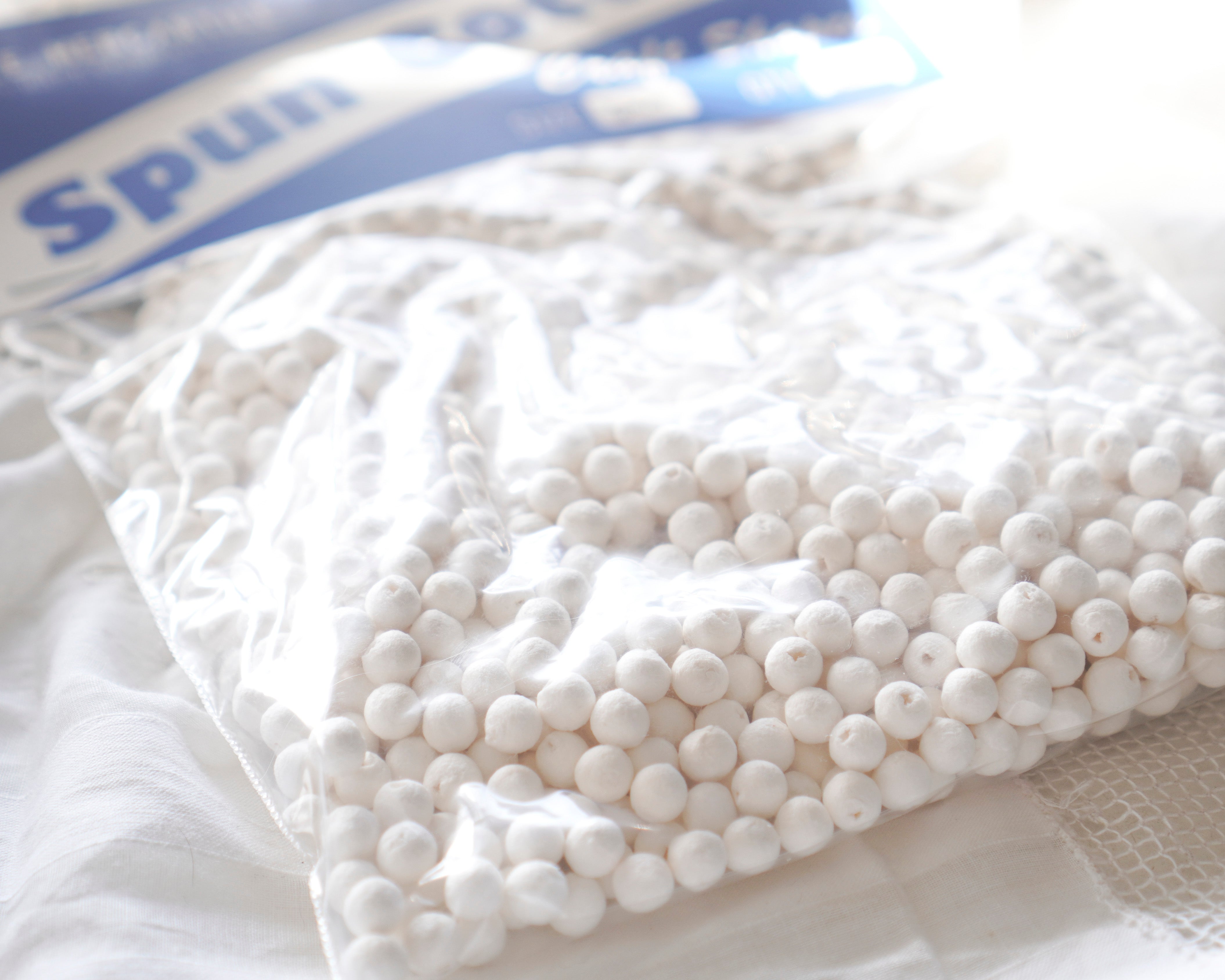 Bulk 6mm Tiny Spun Cotton Balls Paper Ball Craft Shapes, 1000 Pcs.