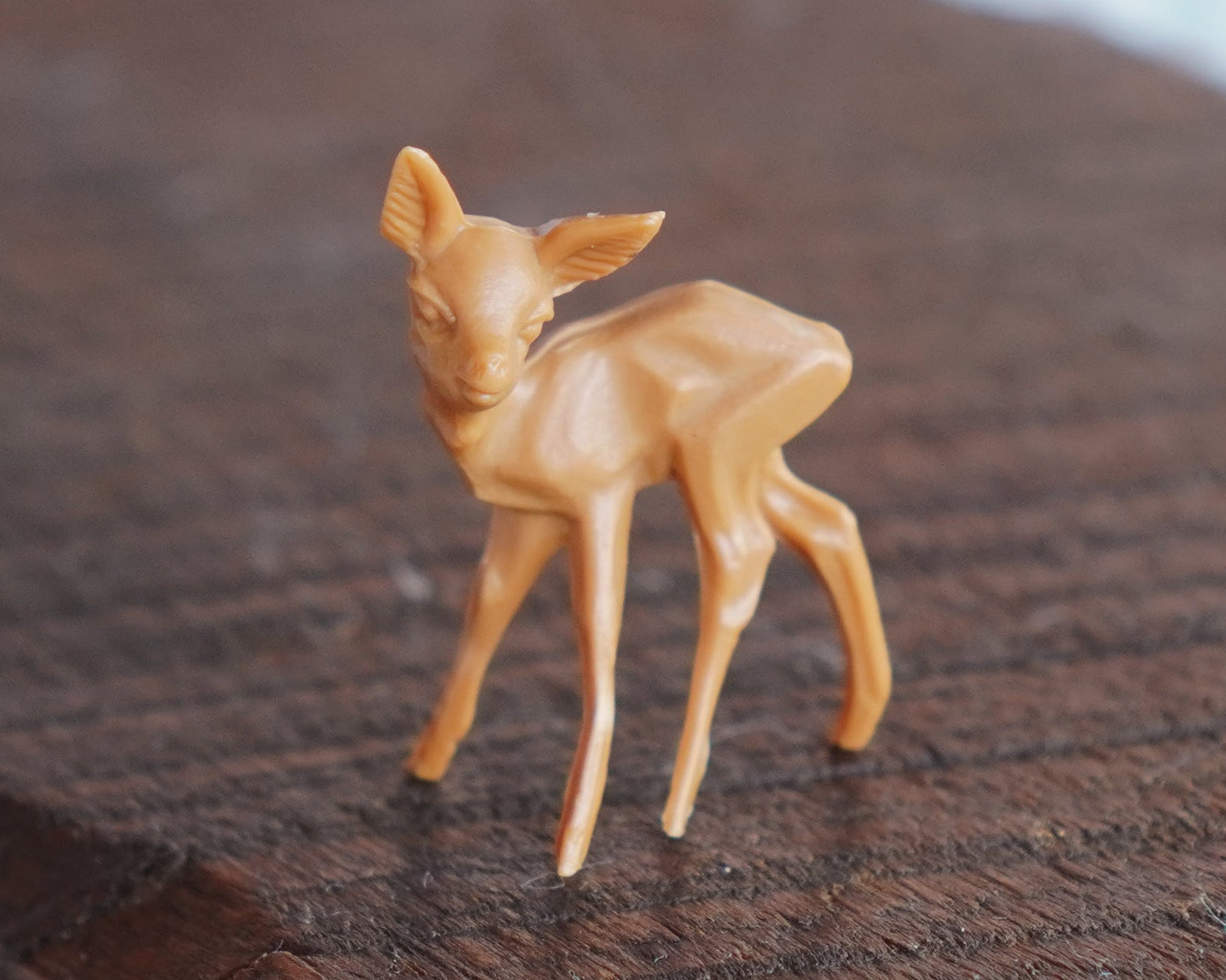 Miniature Plastic Deer - Tiny 1 1/8" German Craft Figurines