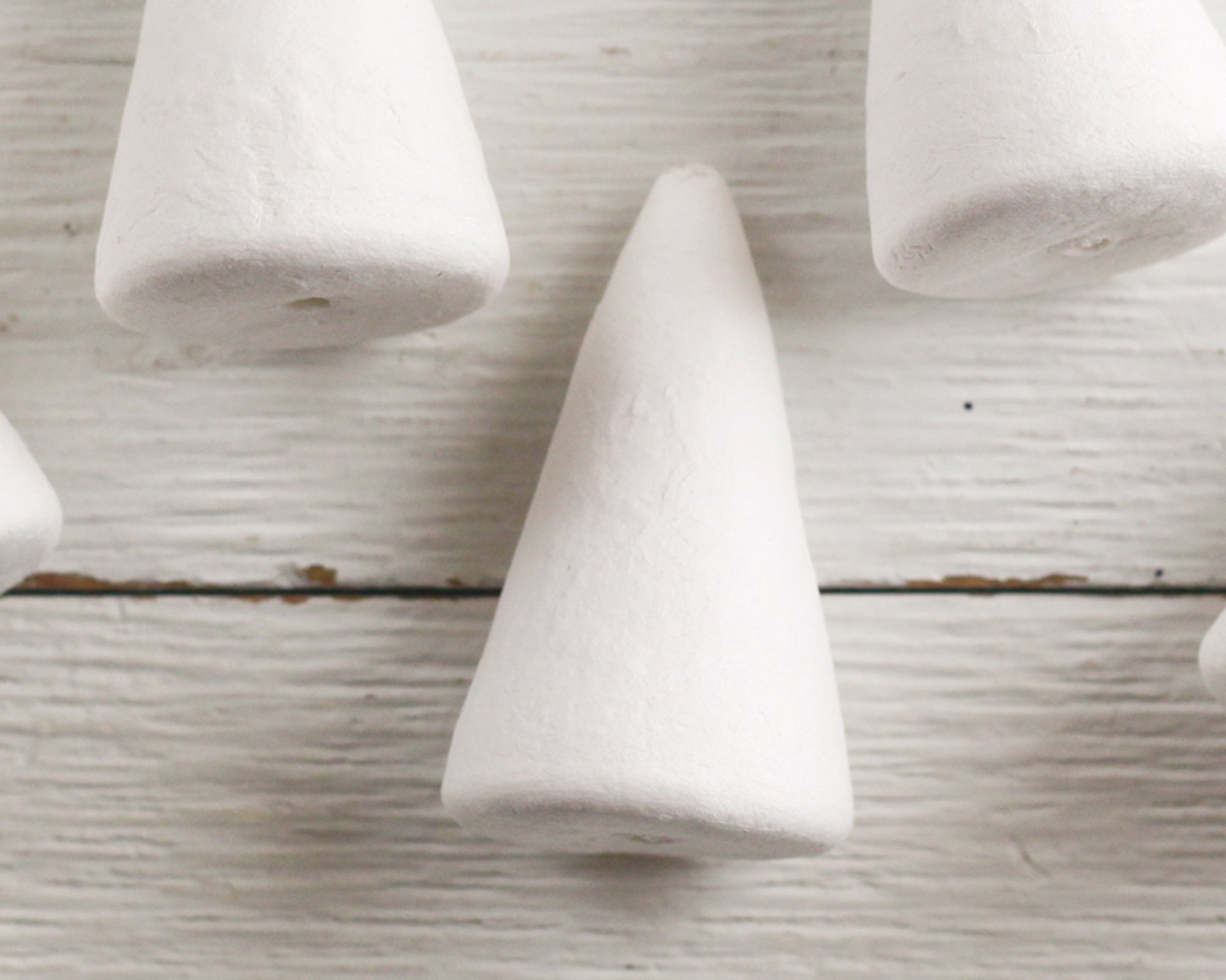 Spun Cotton Cones, 60mm Cone Craft Shapes, 6 Pcs. – Smile