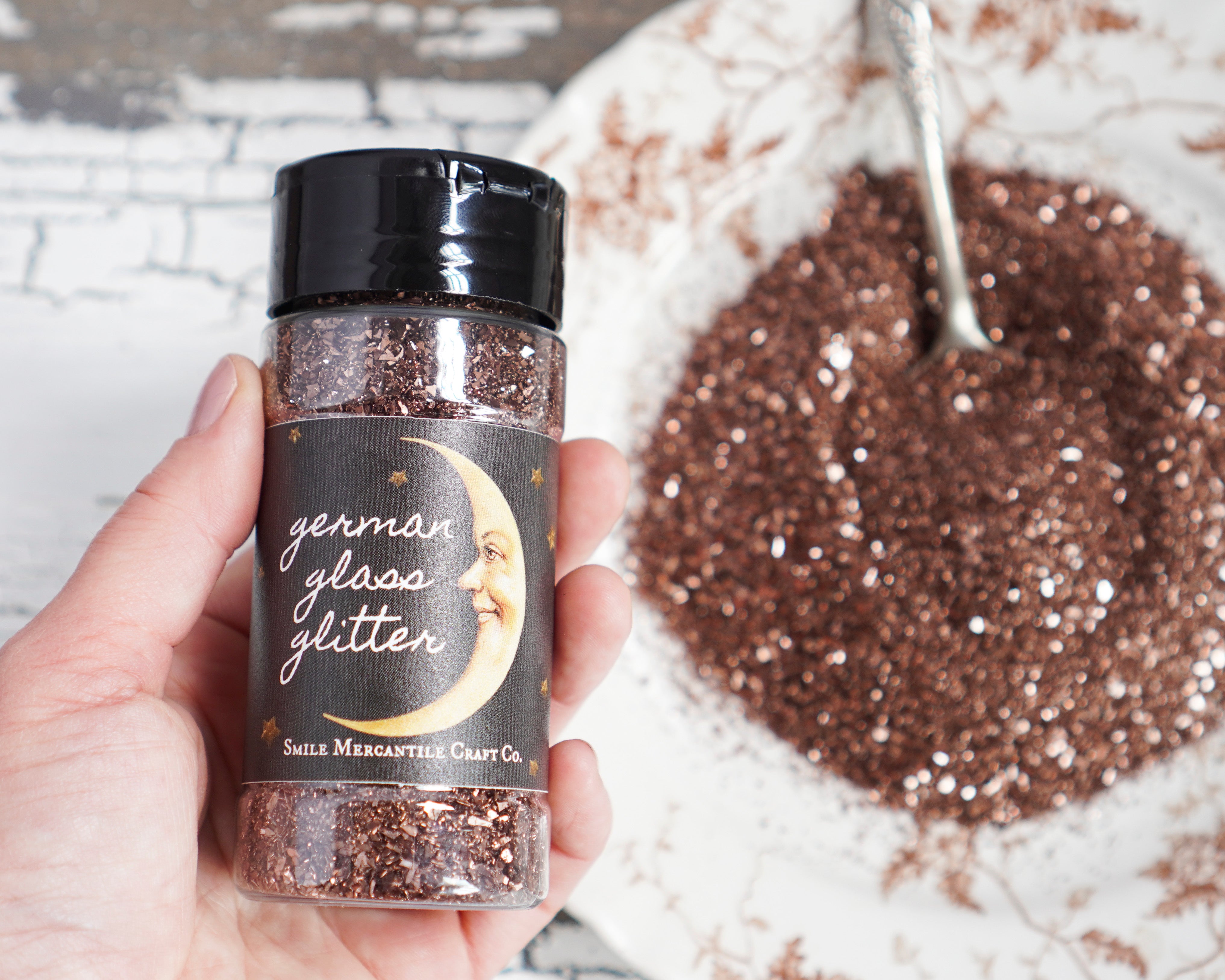 German Glass Glitter - Mixed Grain, Chocolate Brown