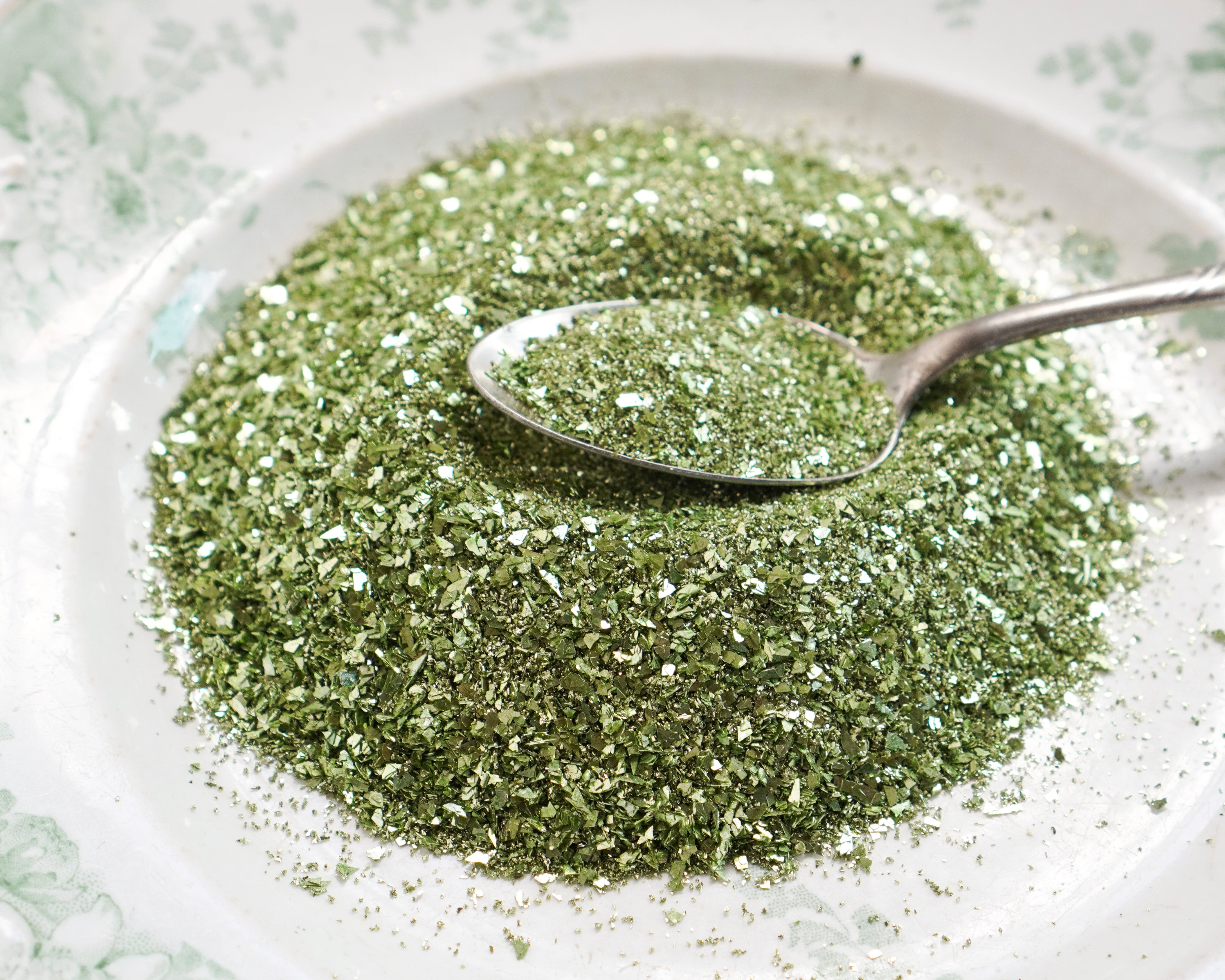 German Glass Glitter - Mixed Grain, Fresh Green