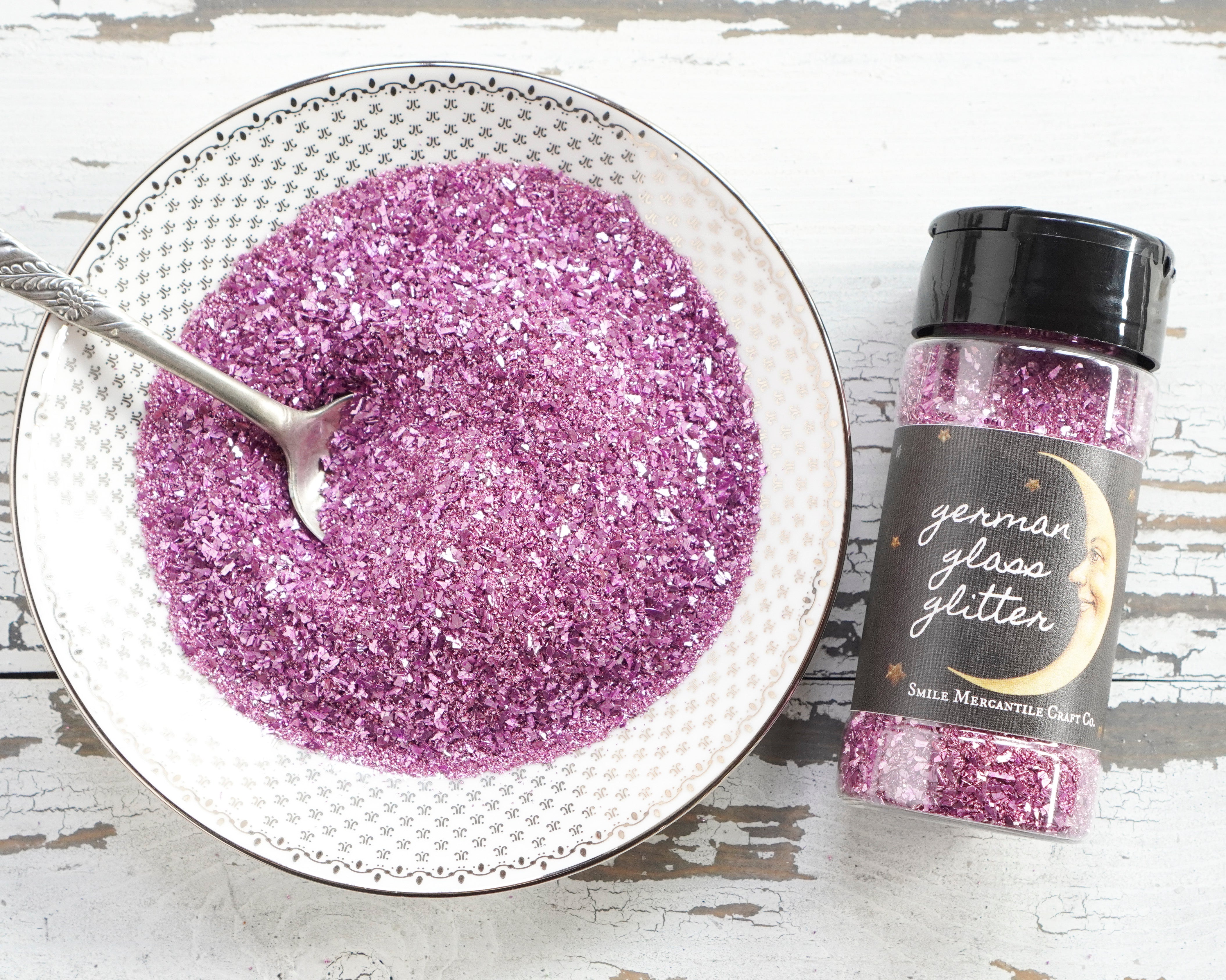 German Glass Glitter - Mixed Grain, Lilac Purple