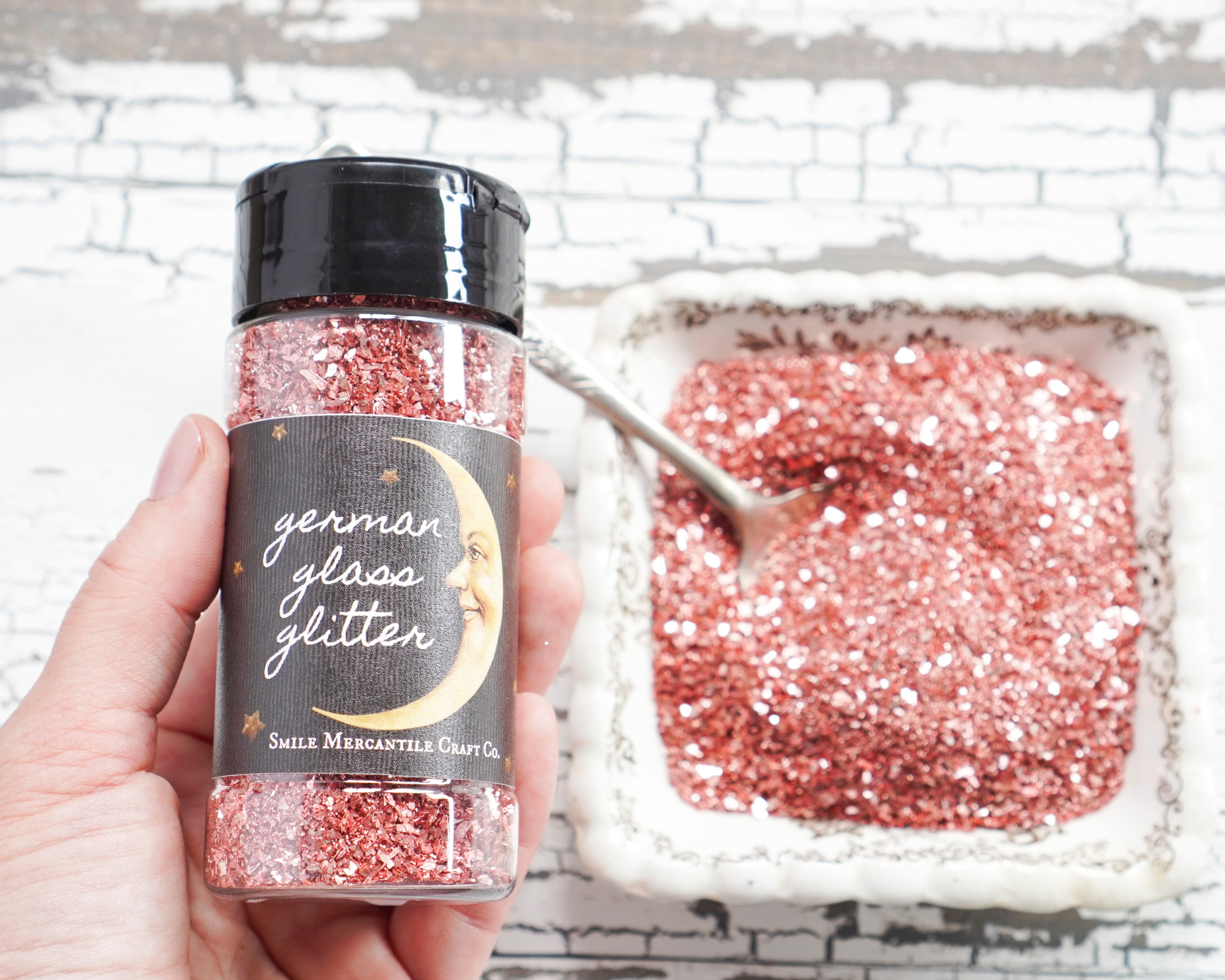German Glass Glitter - Mixed Grain, Rose Pink