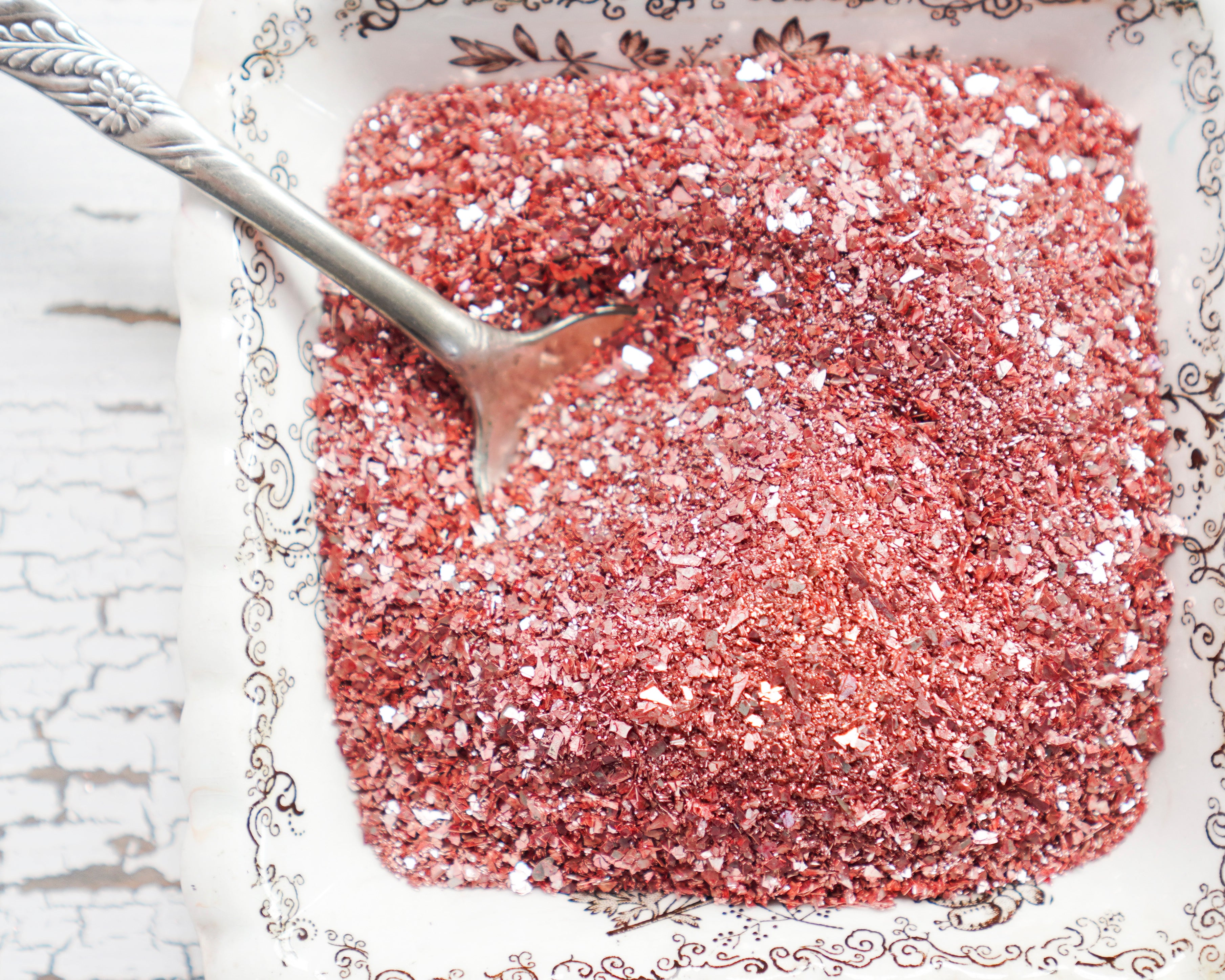 German Glass Glitter - Mixed Grain, Rose Pink