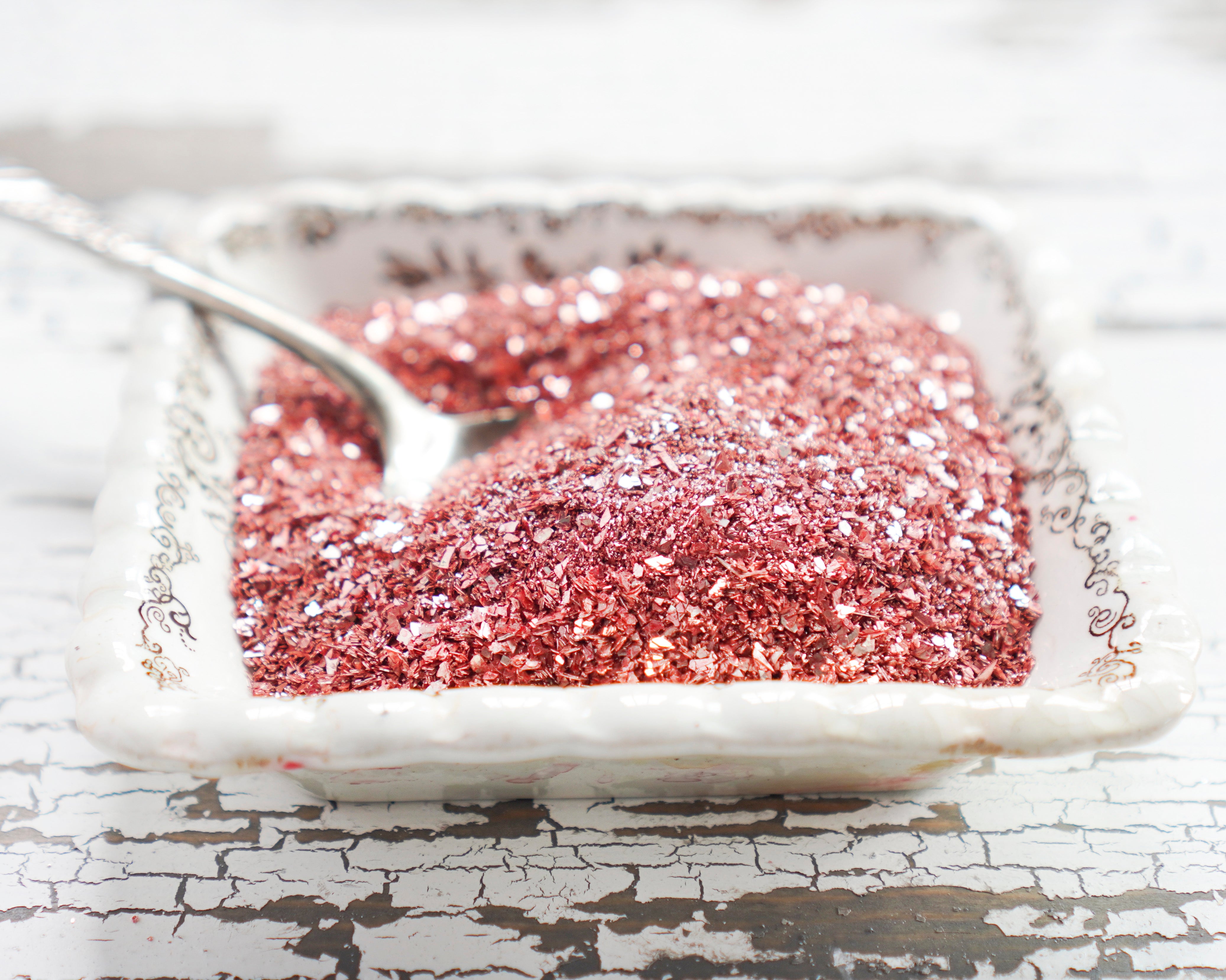 German Glass Glitter - Mixed Grain, Rose Pink