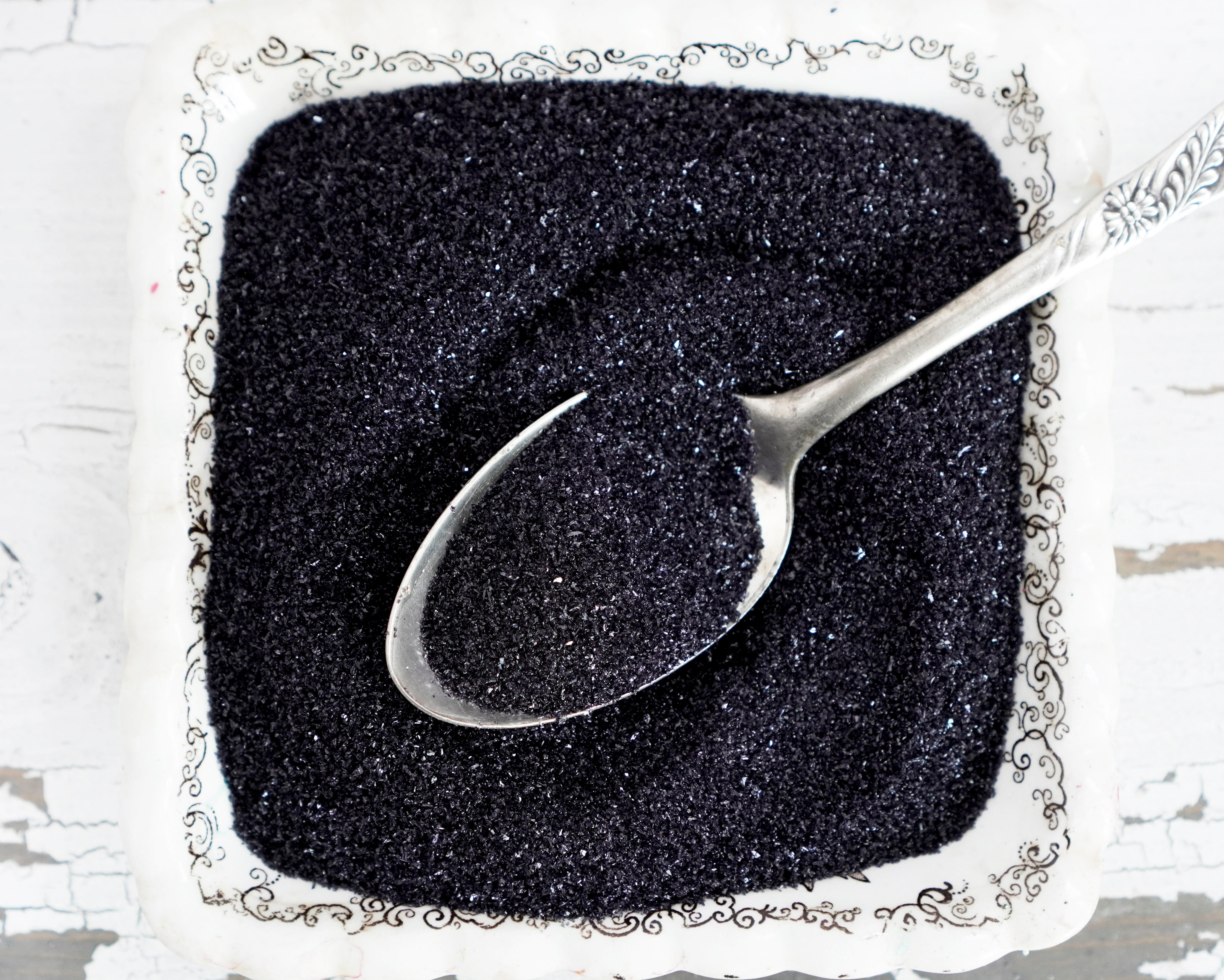 Fine Grain German Glass Glitter, Onyx Black