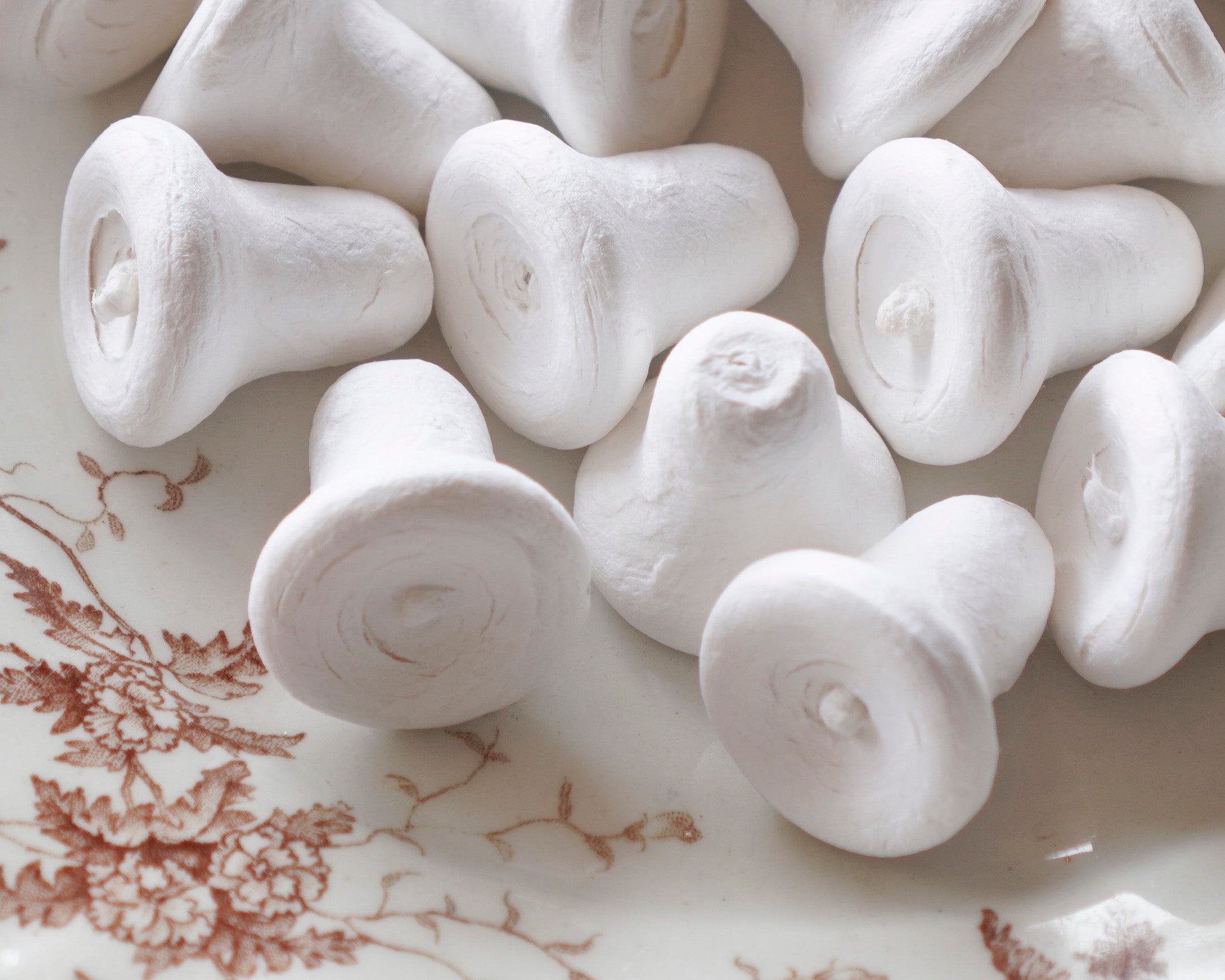 German Spun Cotton Bells - 25mm Vintage-Style Craft Shapes, 24 Pcs.