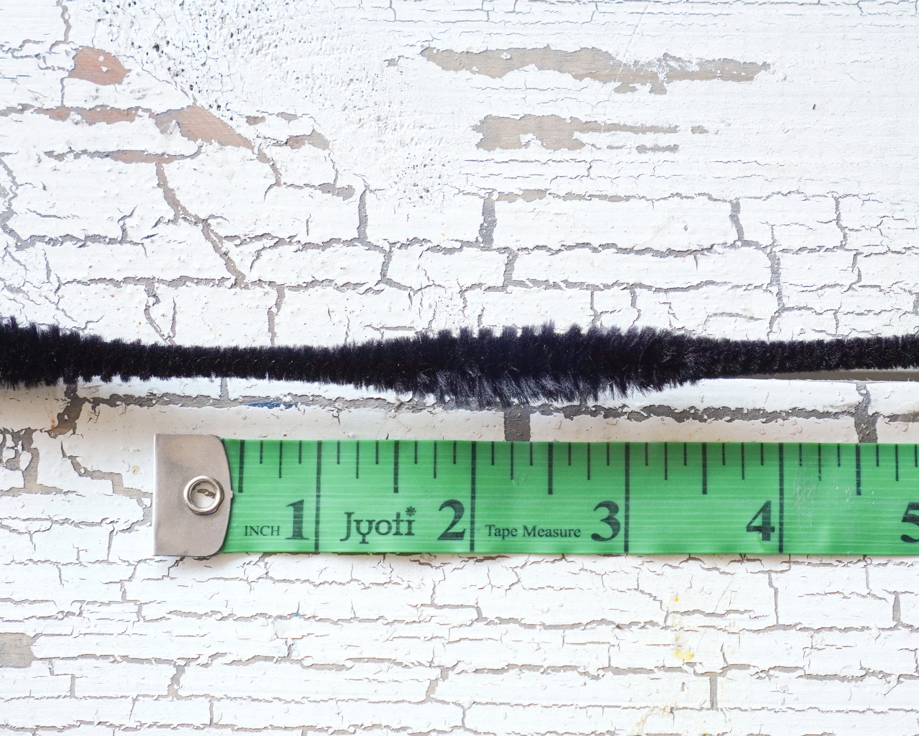 Bump Chenille - Black Pipe Cleaner Wired Craft Trim, 3 Yds.