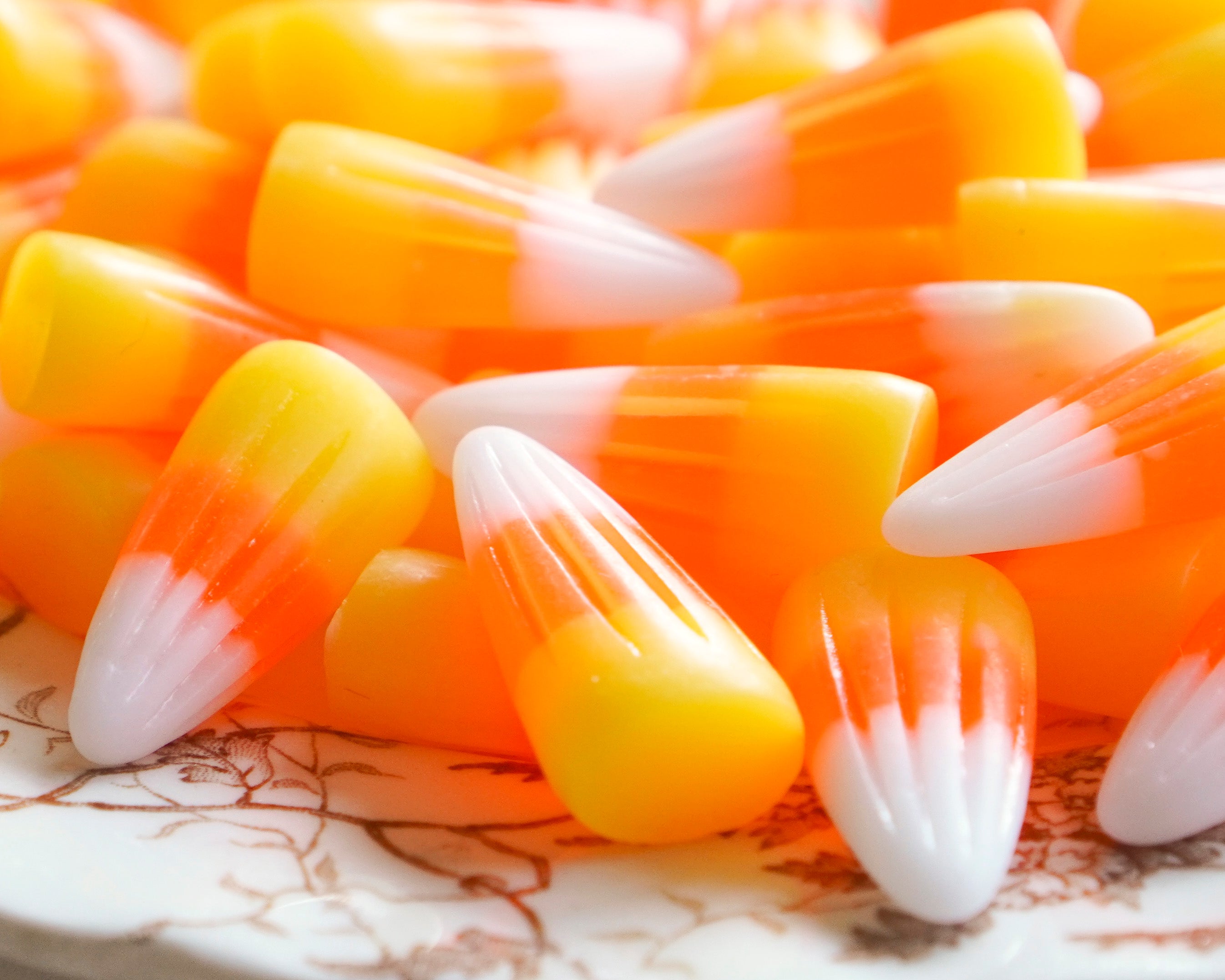 Faux Candy Corn - Resin Halloween Craft Embellishments, 12 Pcs.
