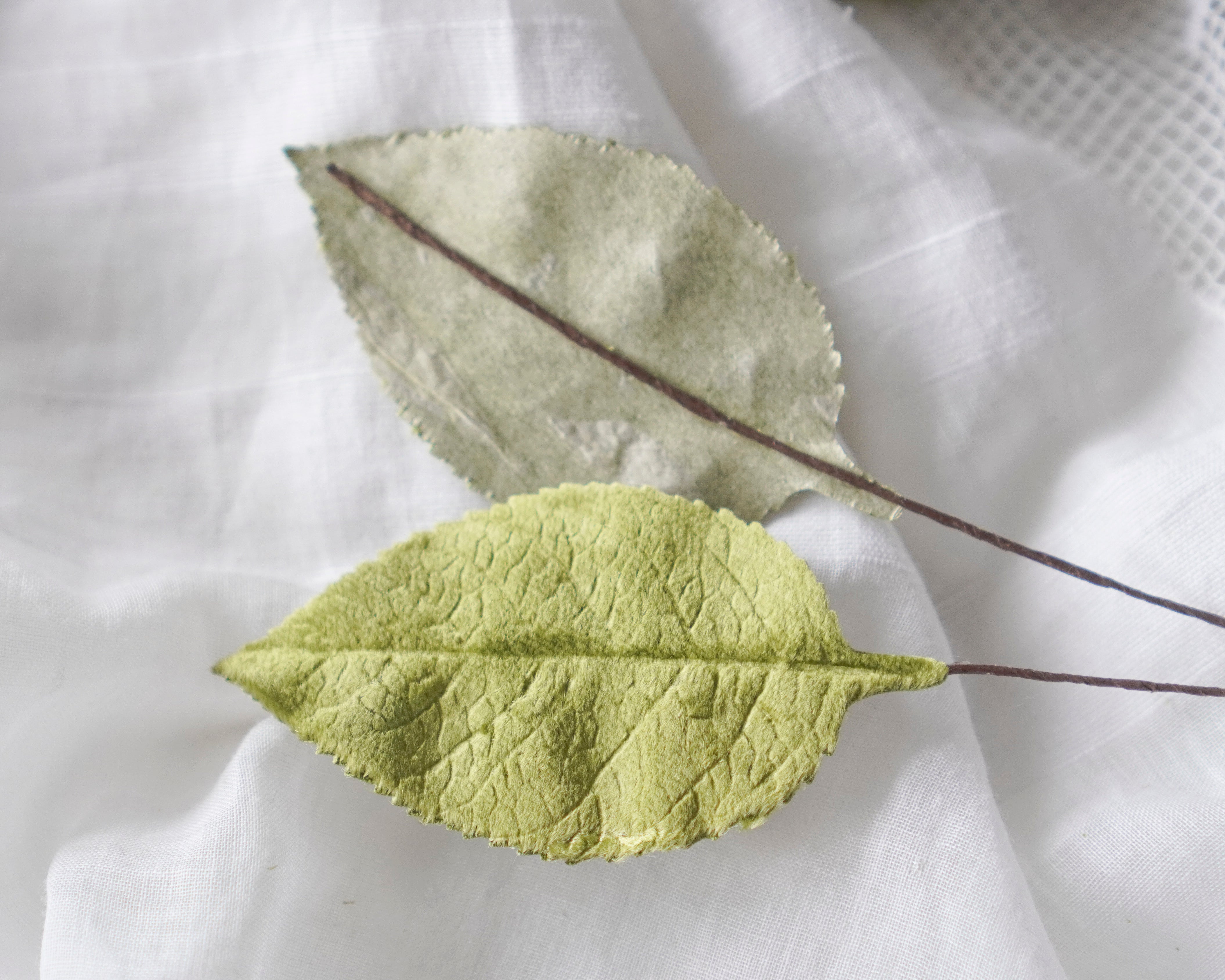 Chartreuse Green Velvet Leaves, Large 2 1/2 Inch, 10 Pcs.