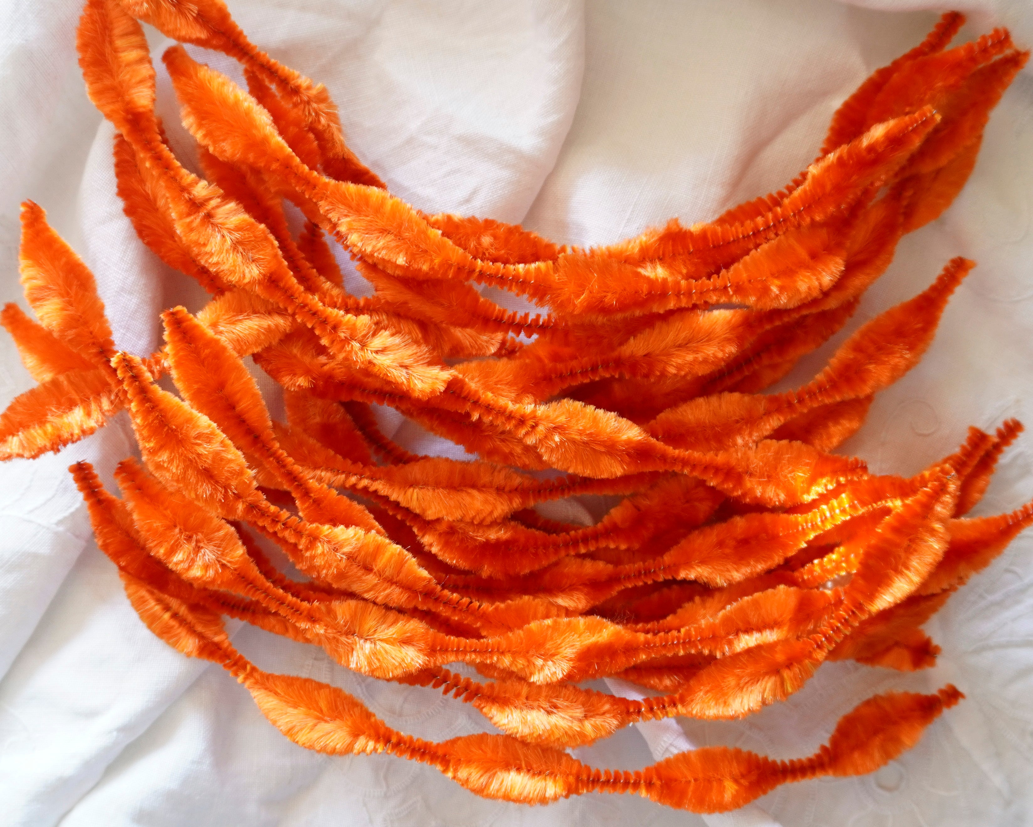 Candle Flame Crushed Velvet Bump Chenille 20 Sticks