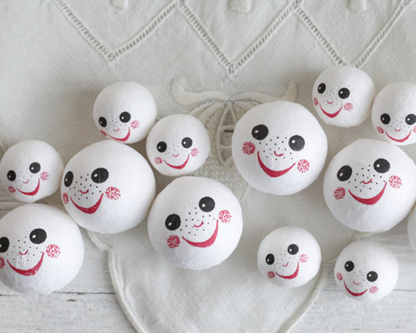 Spun Cotton Balls, Vintage-Style Craft Shapes – Smile Mercantile
