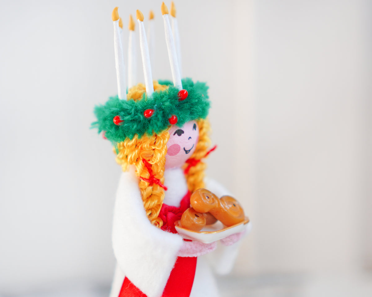 Swedish Lucia Craft Kit - DIY Mini Felt Christmas Doll