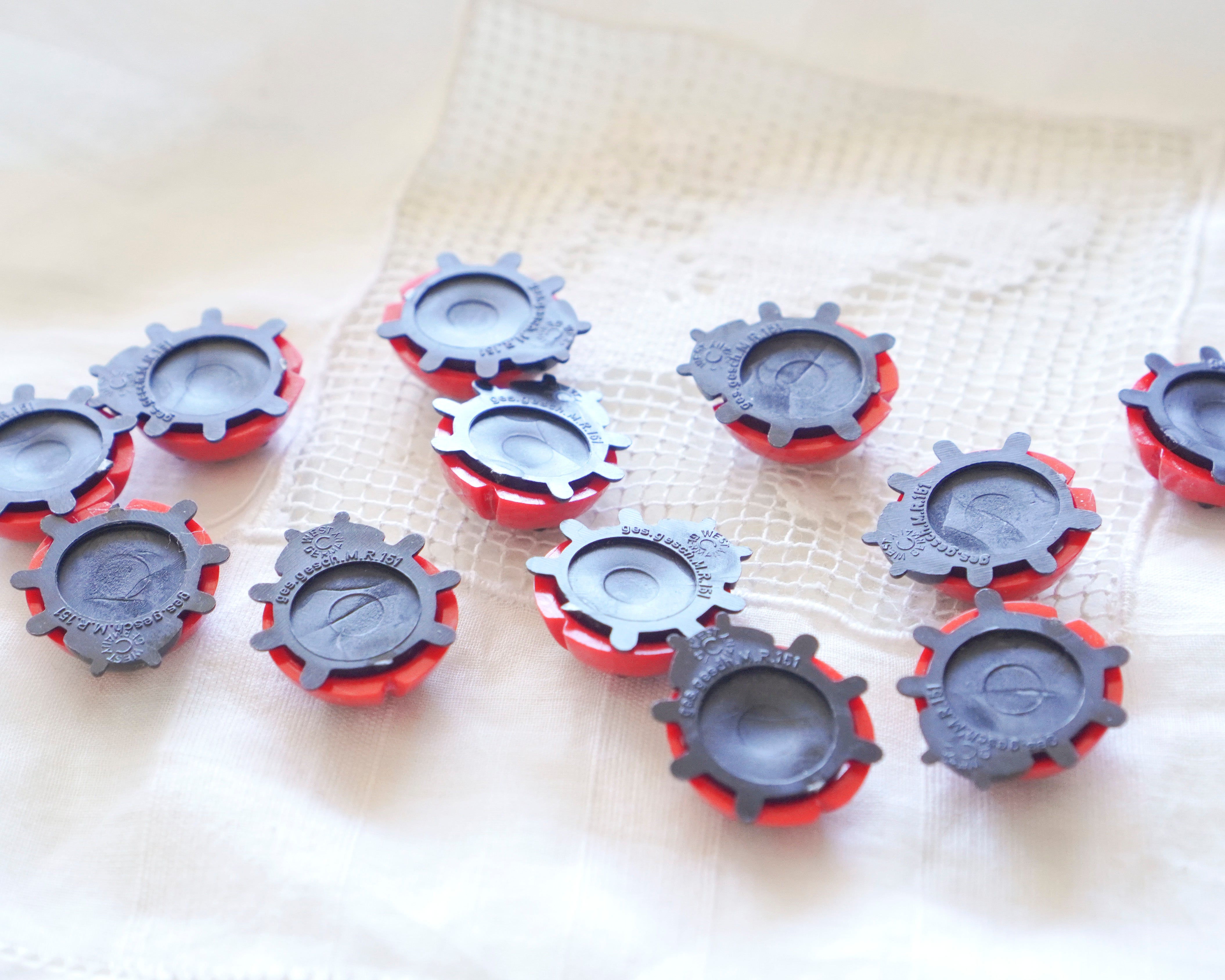 Medium German Plastic Ladybugs for Crafts, 12 Pcs.