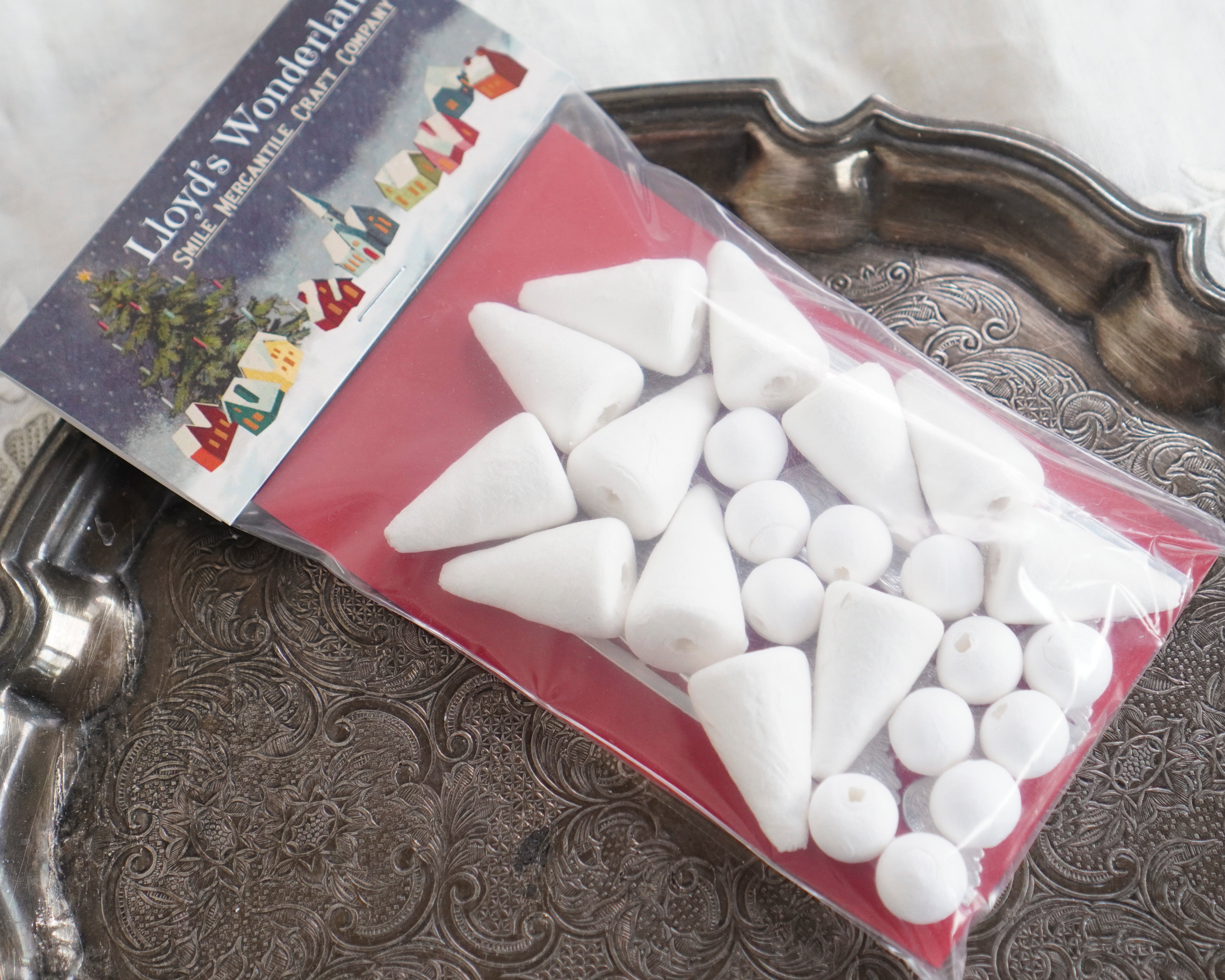 Tiny Angel Supply Pack - Spun Cotton Cones, Heads, & Mini Wings, Makes 12