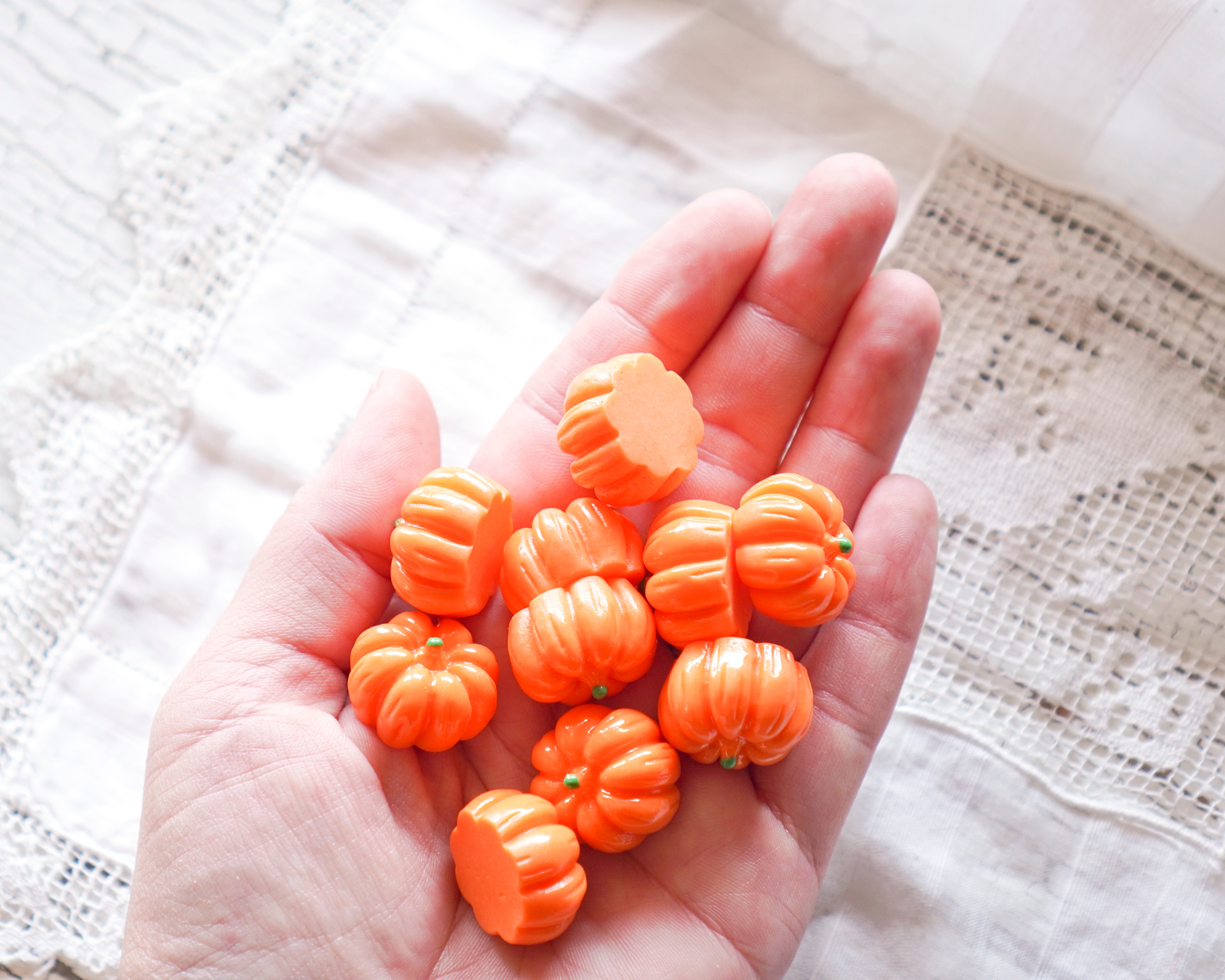 Miniature Pumpkins Resin Halloween Landscape Minis, 10 Pcs.