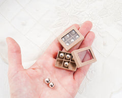 Miniature Ornament Boxes - Two 1:12 Dollhouse Scale Christmas Minis