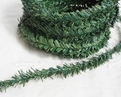 Skinny Pine Rope - 15 Feet, Wired Christmas Trim Greenery Garland