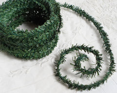 Skinny Pine Rope - 15 Feet, Wired Christmas Trim Greenery Garland