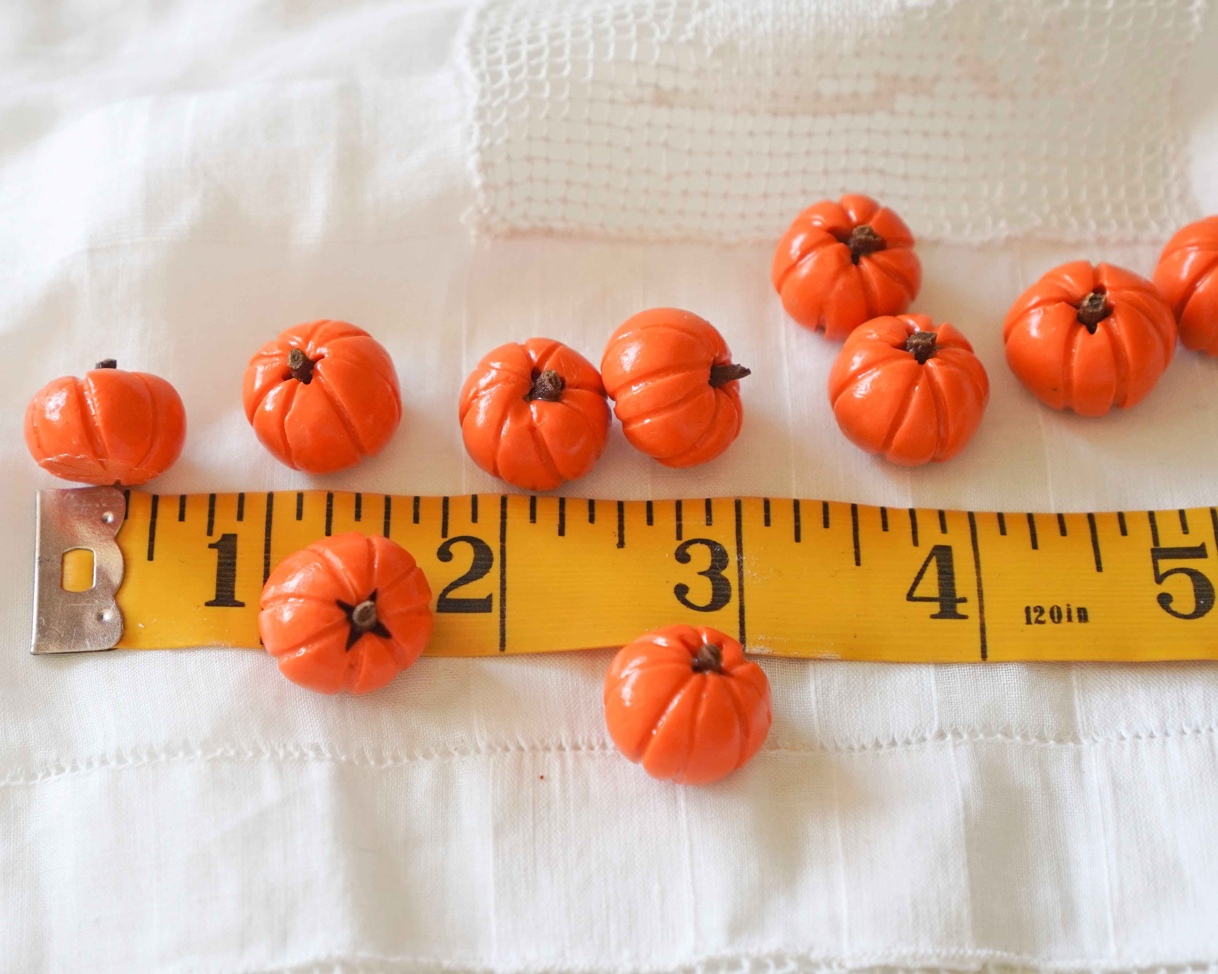 Rustic Miniature Pumpkins - Handcrafted Fall Dollhouse Minis, 10 Pcs.