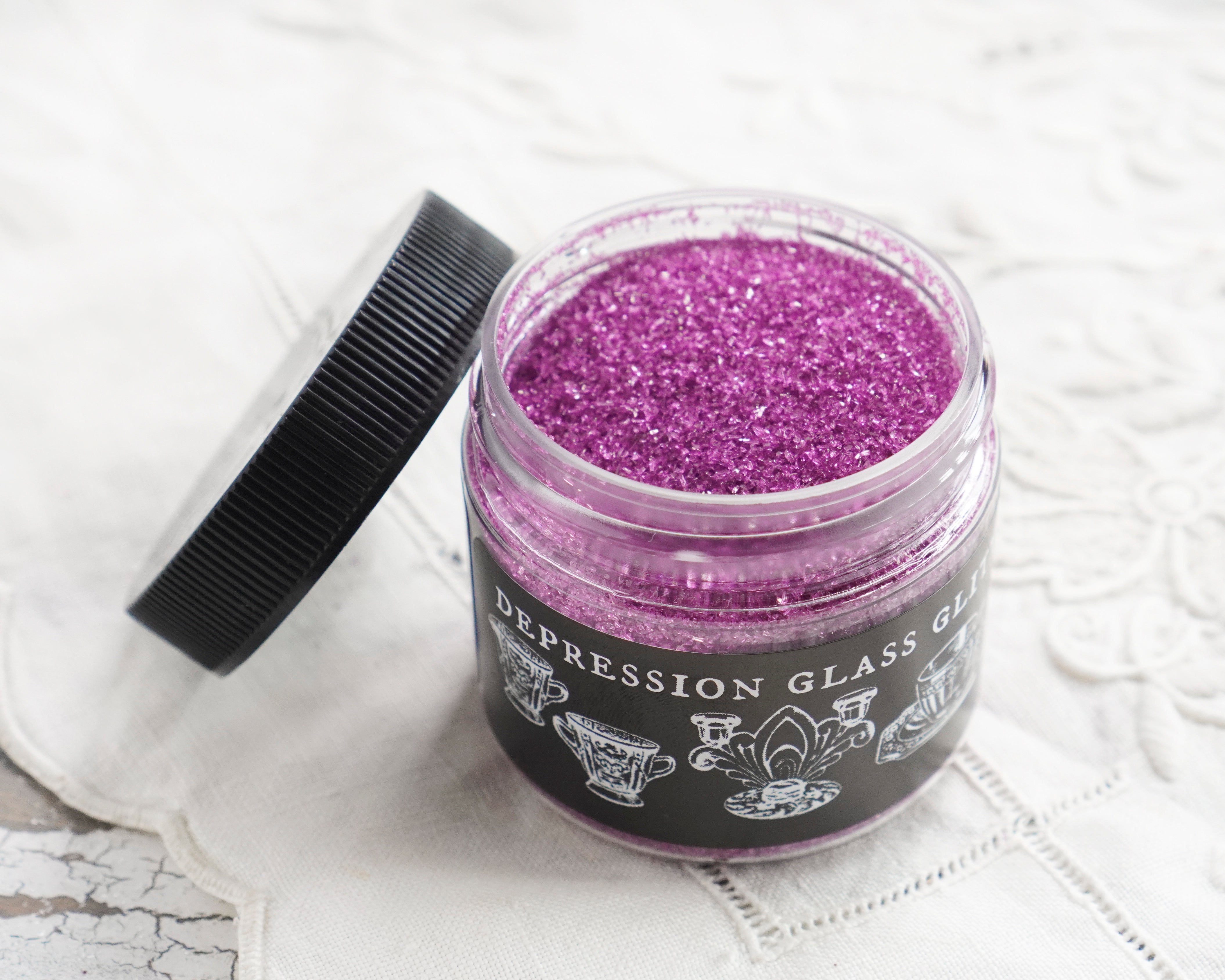 Depression Glass Glitter 2 Oz., Plum Purple