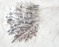 Silver Holly Leaves, 10 Pcs.