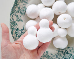Spun Cotton Snowmen - Vintage-Style Snowman Craft Shapes, 12 Pcs.