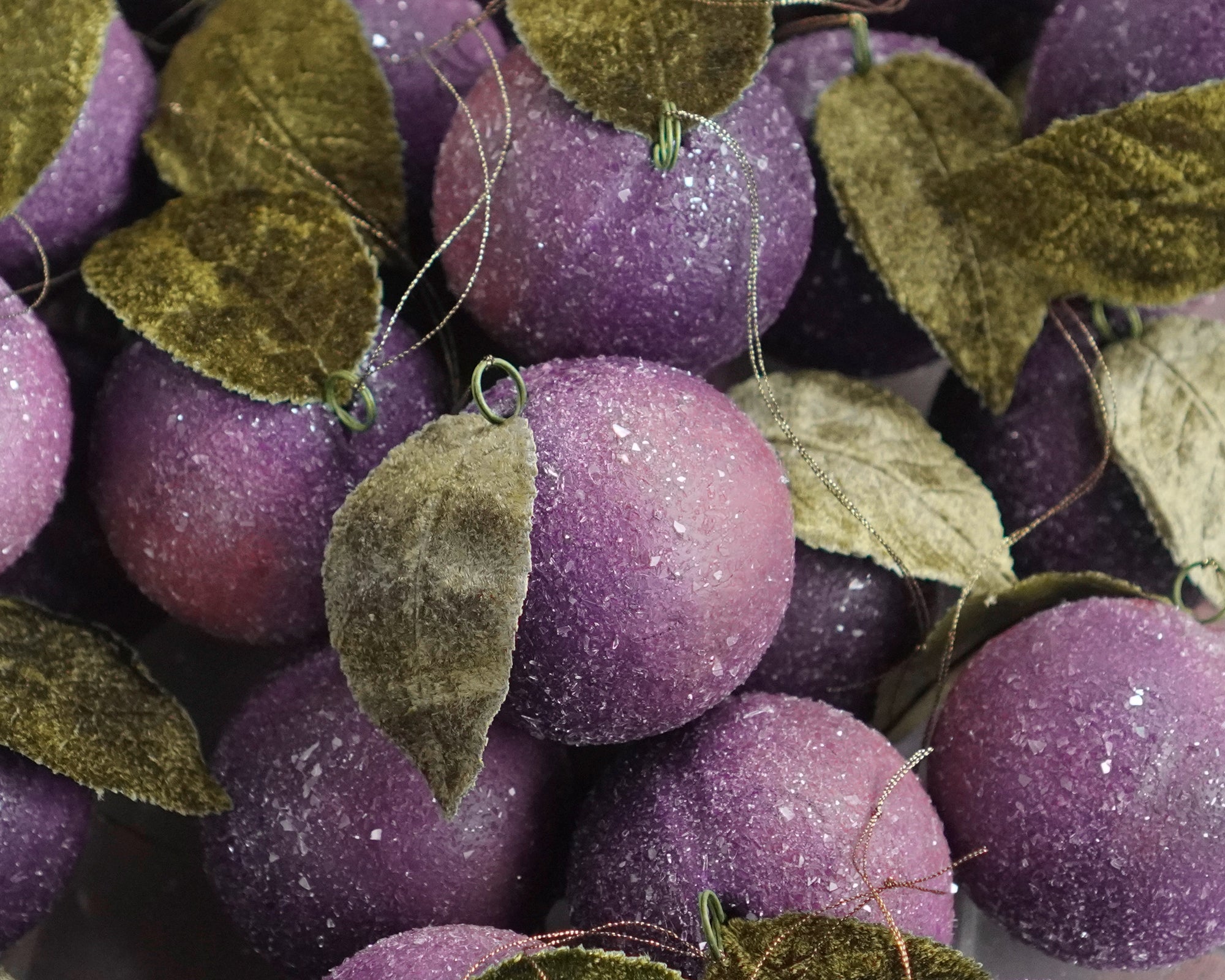 Spun Cotton Sugar Plum Christmas Ornament