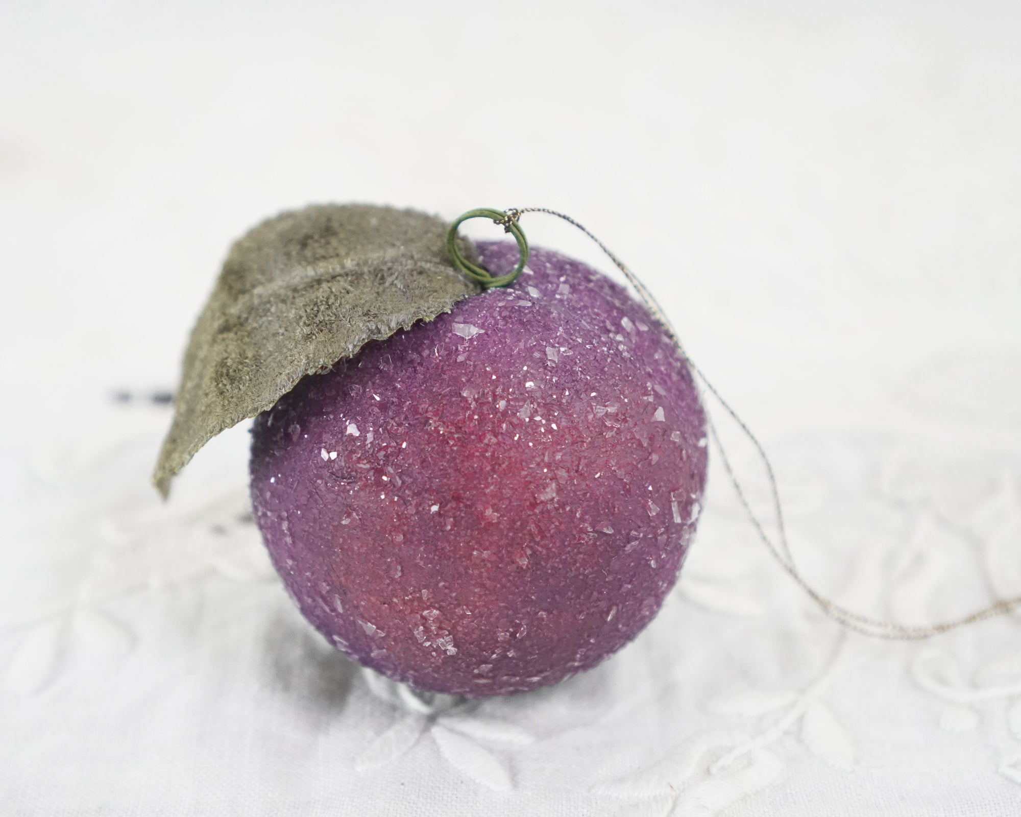 Spun Cotton Sugar Plum Christmas Ornament
