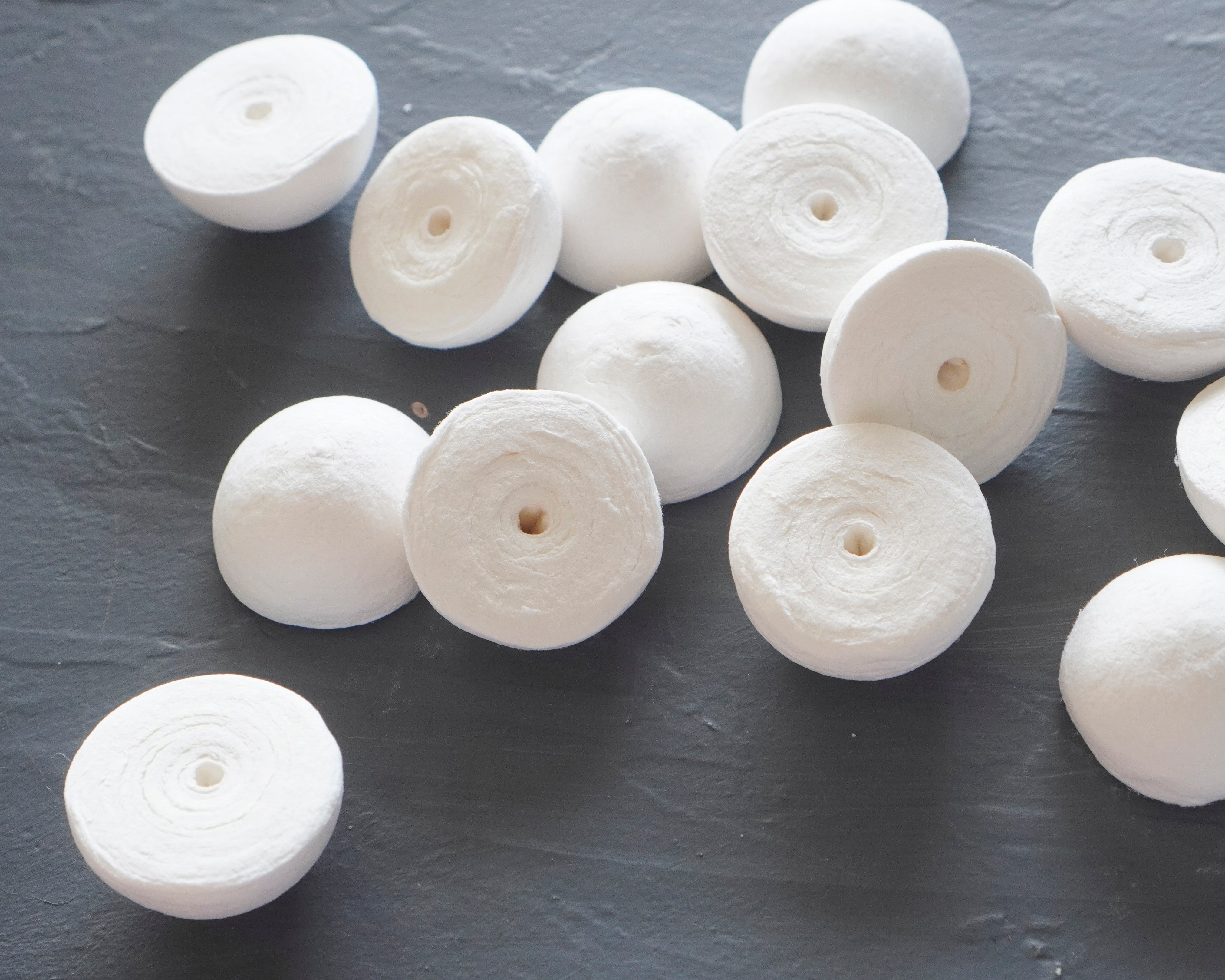 Spun Cotton Balls: 12mm Paper Ball Craft Shapes, 100 Pcs.