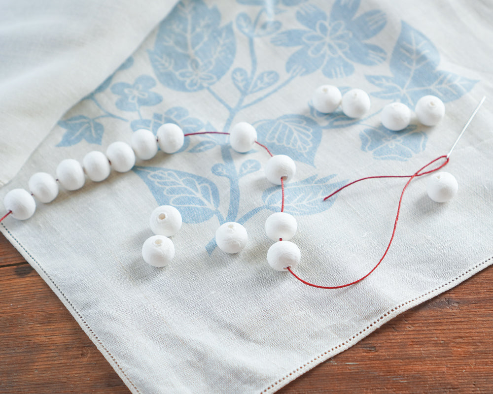 Spun Cotton Paper BEADS, 12mm, 50 Pcs.