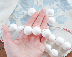 22mm Spun Cotton Beads, 100 Pcs.