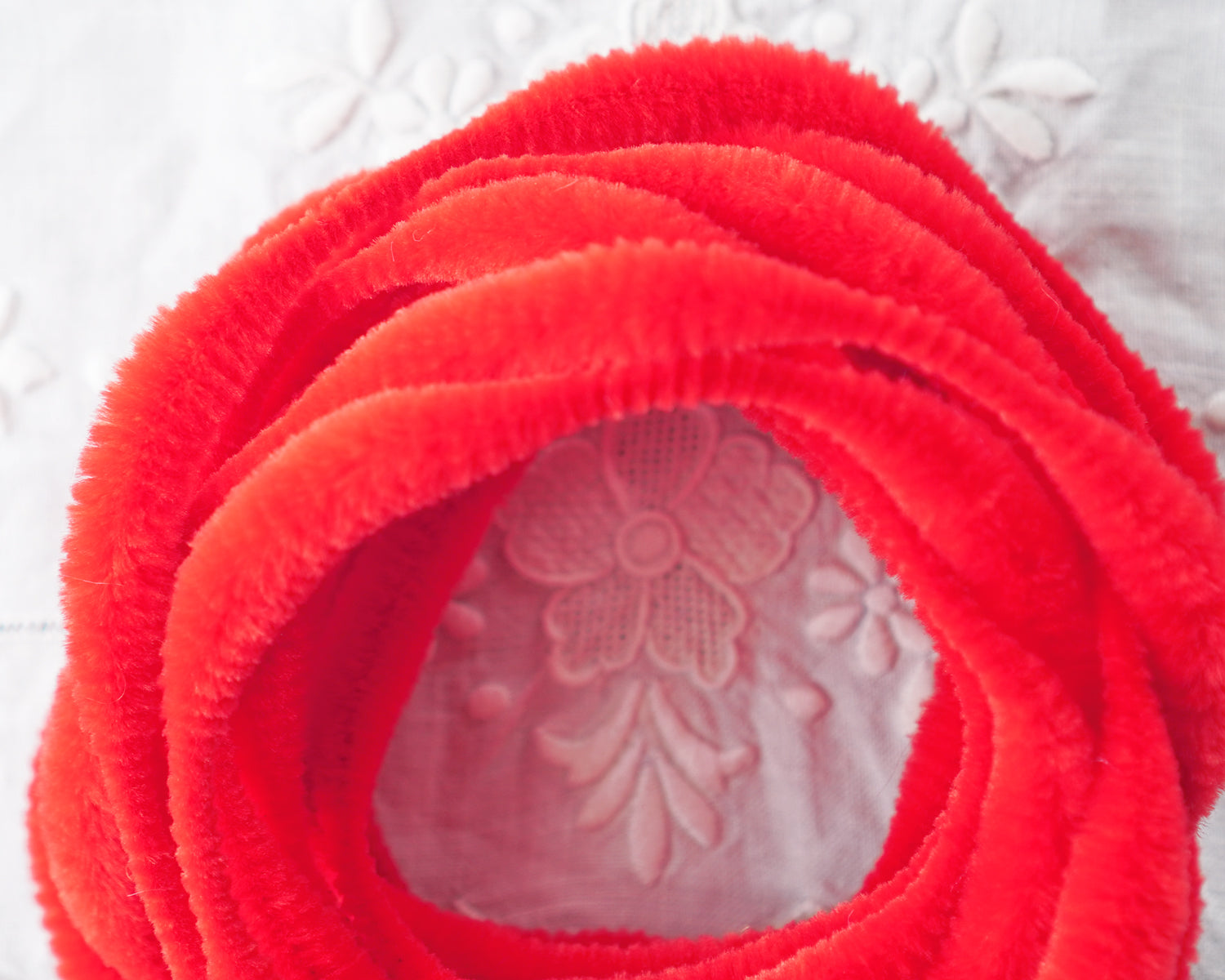 red bump chenille yard